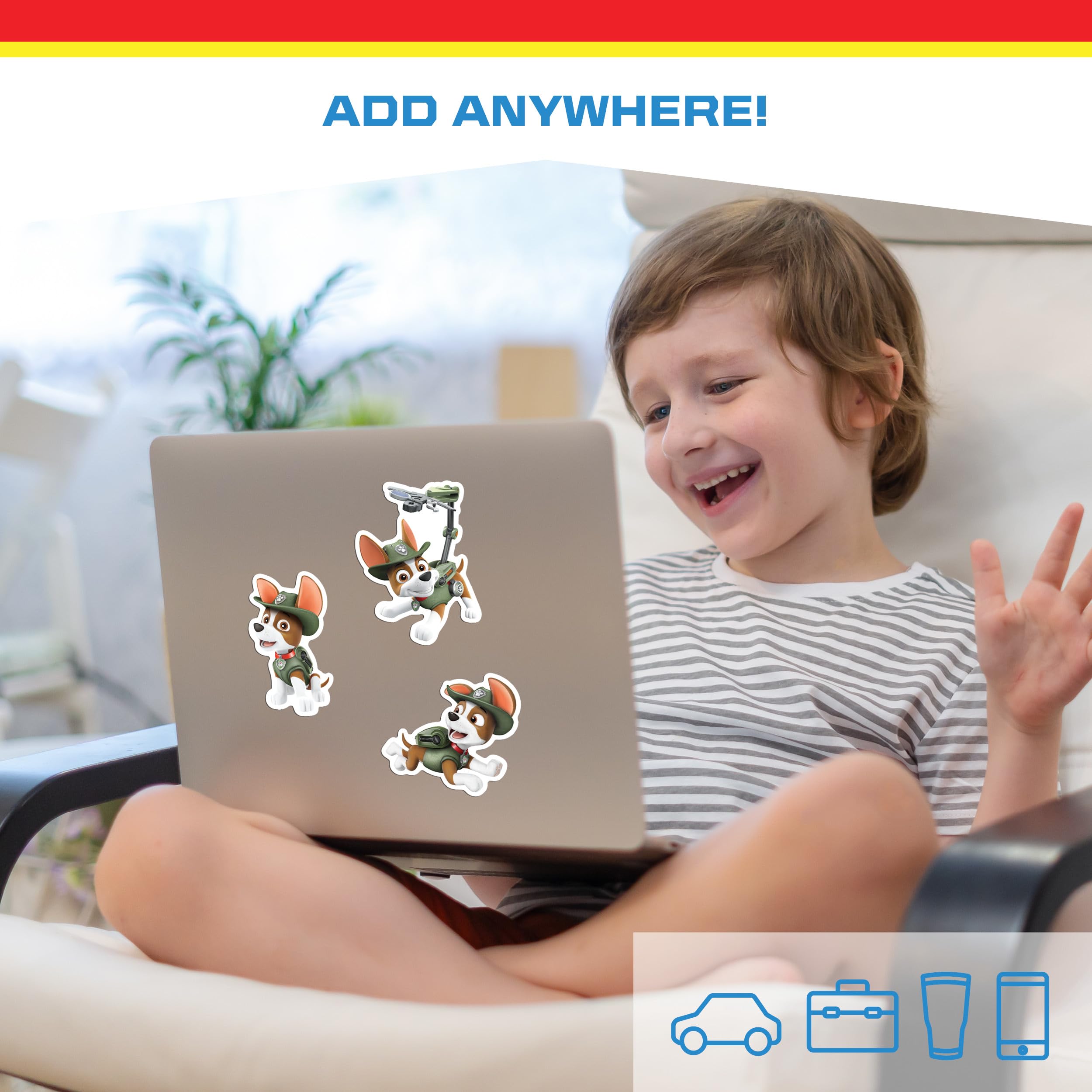 Paw Patrol Tracker Decals - Set Of 3 Vinyl Stickers For Kids And Adults - Vinyl Decals For Laptop, Tumbler, Water Bottle, Vehicl