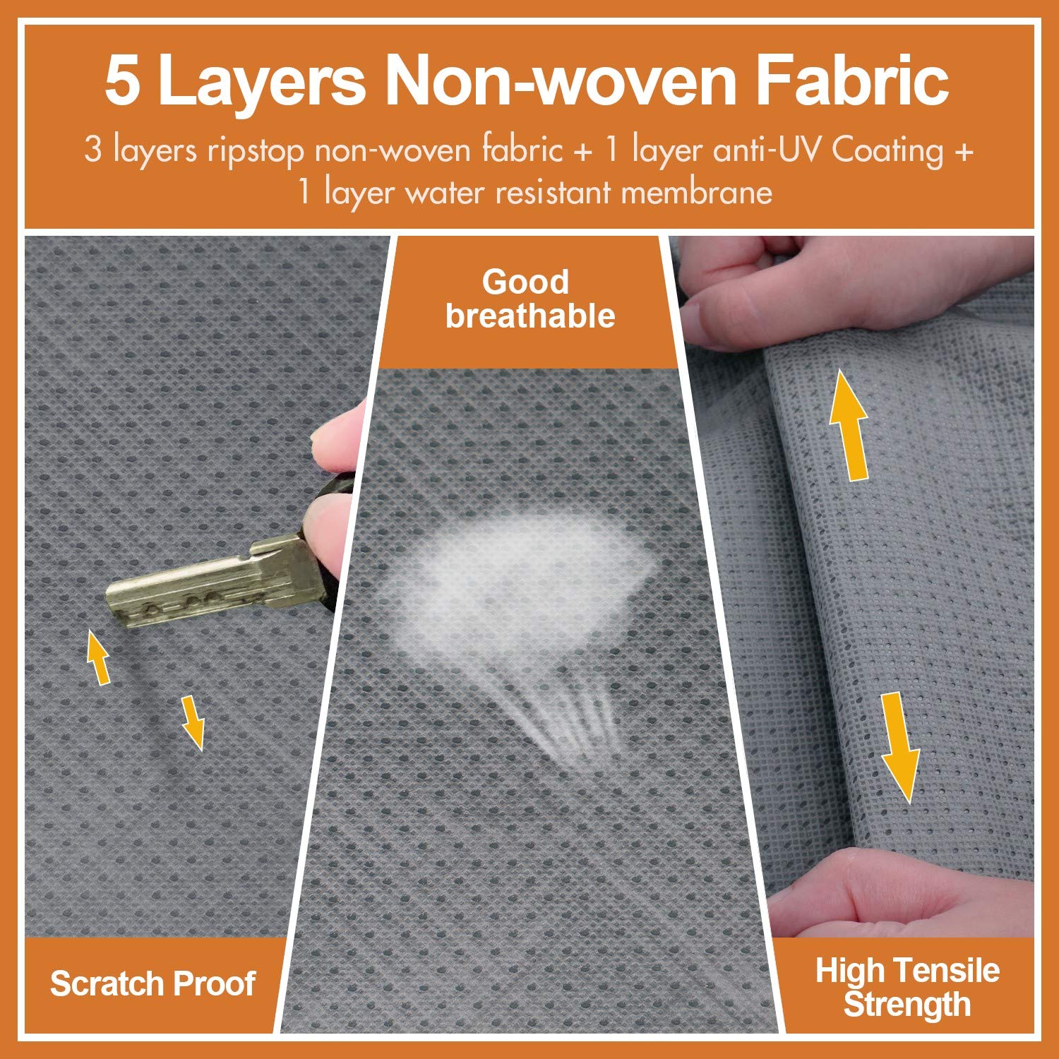 Leader Accessories 4-Pack Tire Covers - Non-Woven Wheel Protectors For Truck, Camper, Car, Jeep, Suv, Rv - Universal Fits 26.75'