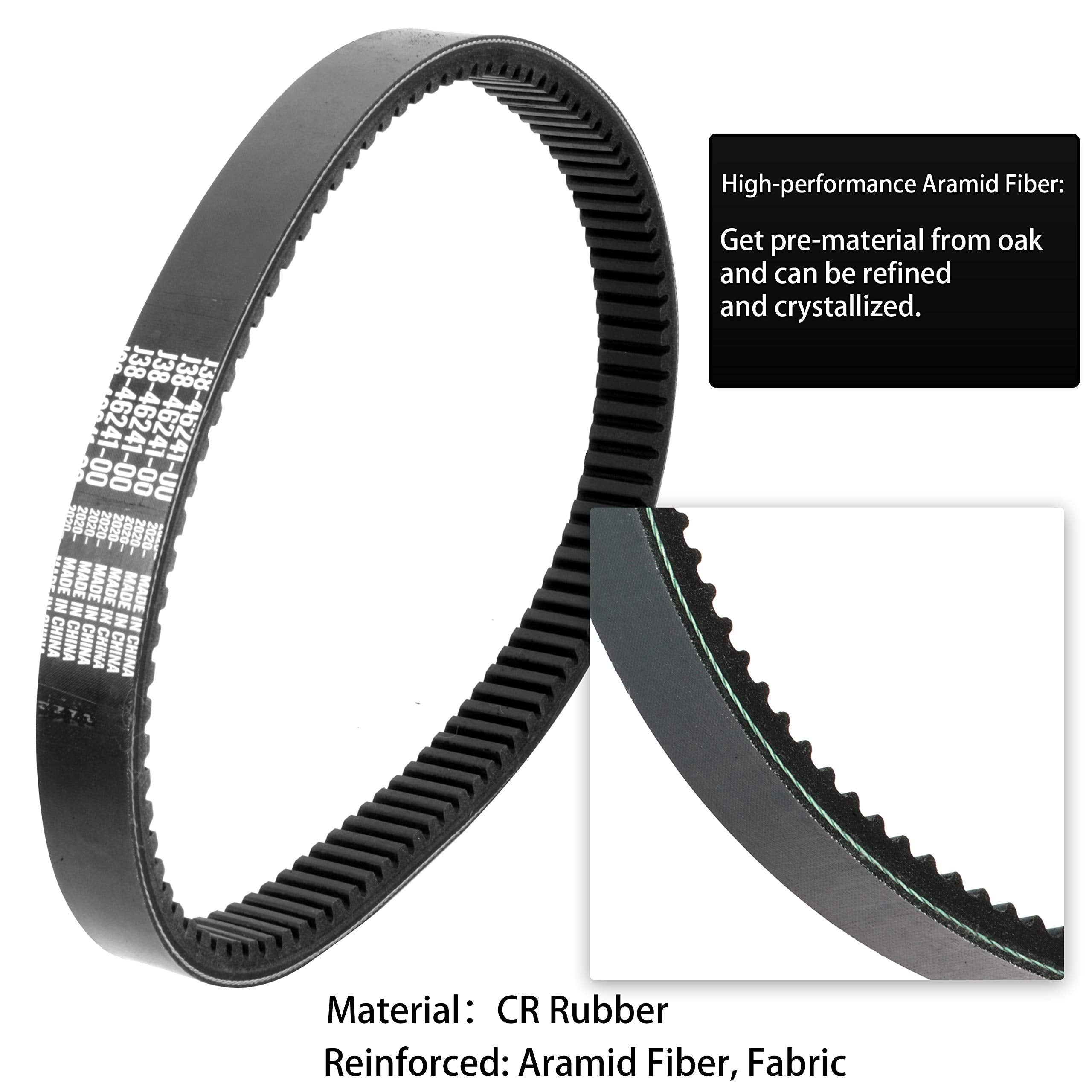 Roykaw Golf Cart Drive & Starter Generator Belt Compatible With Yamaha G2-G29 4-Cycle J55-G6241-00-00, Jn6-H1173-00 G16 To G22 &