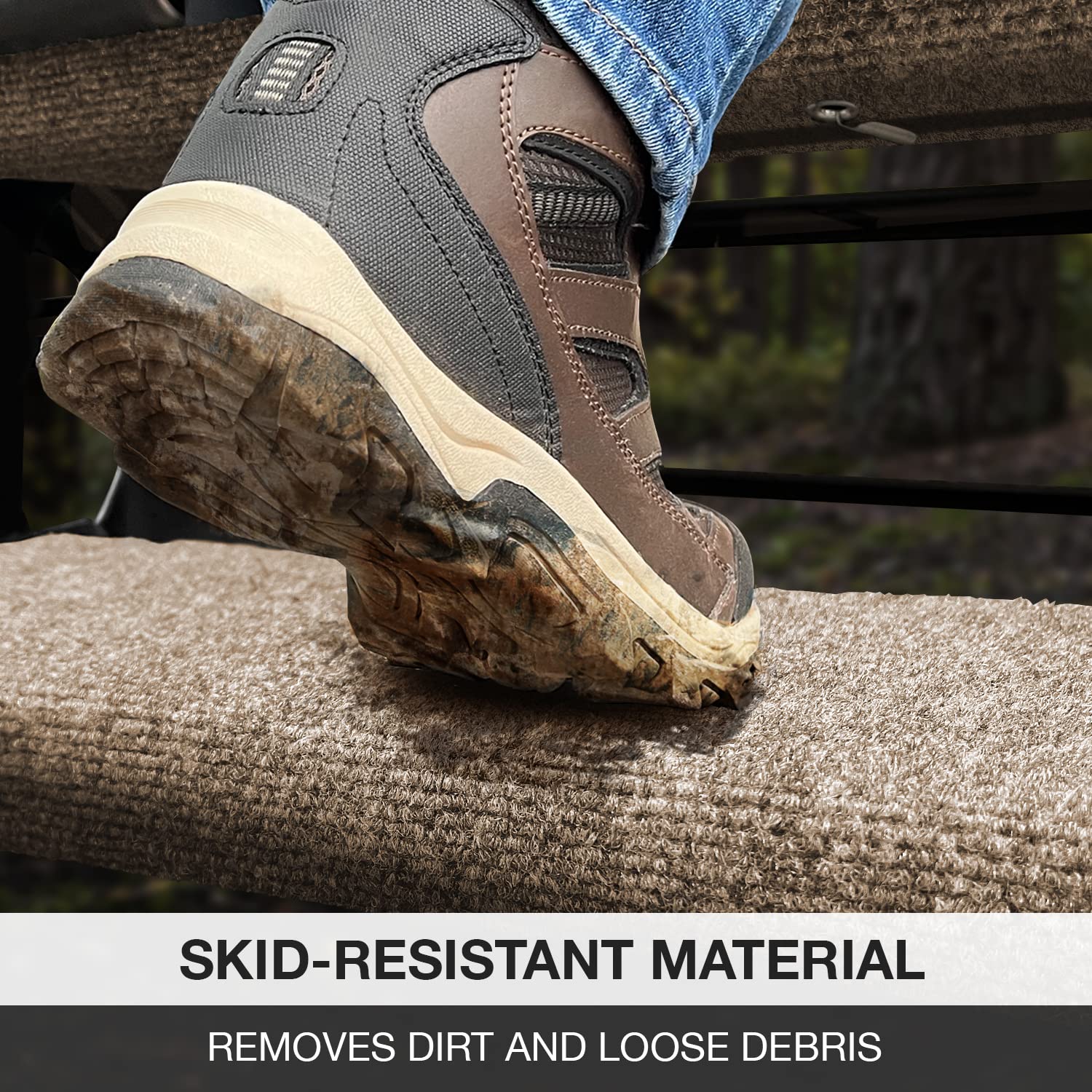 Prest-O-Fit 2-0351 Outrigger Rv Step Rug Walnut Brown 23 In. Wide