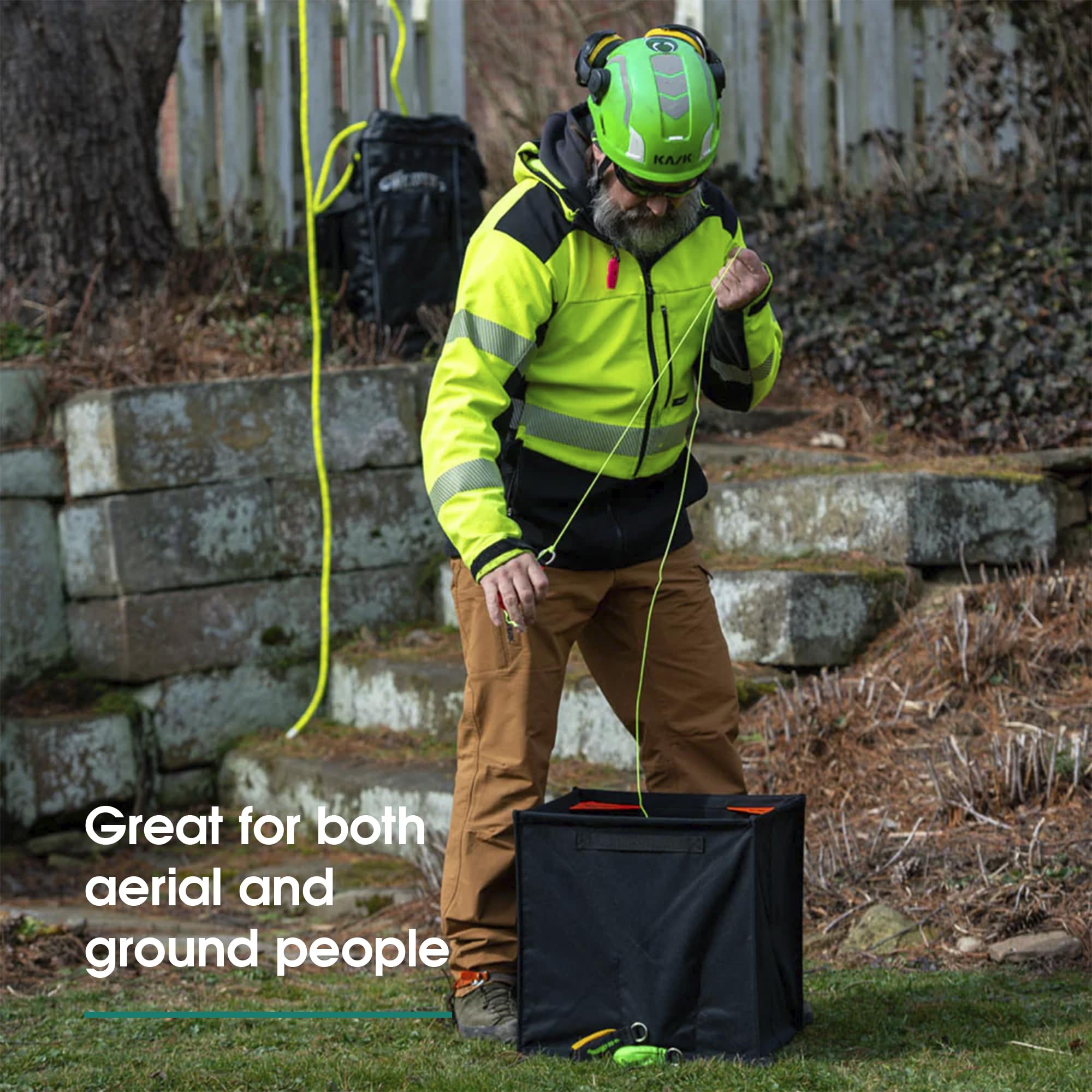 Arborist Throw Line Storage Cube, Portable Climbing Rope Organizer, Collapsible Throw Line For Tree Work Nylon Bag, Handcrafted