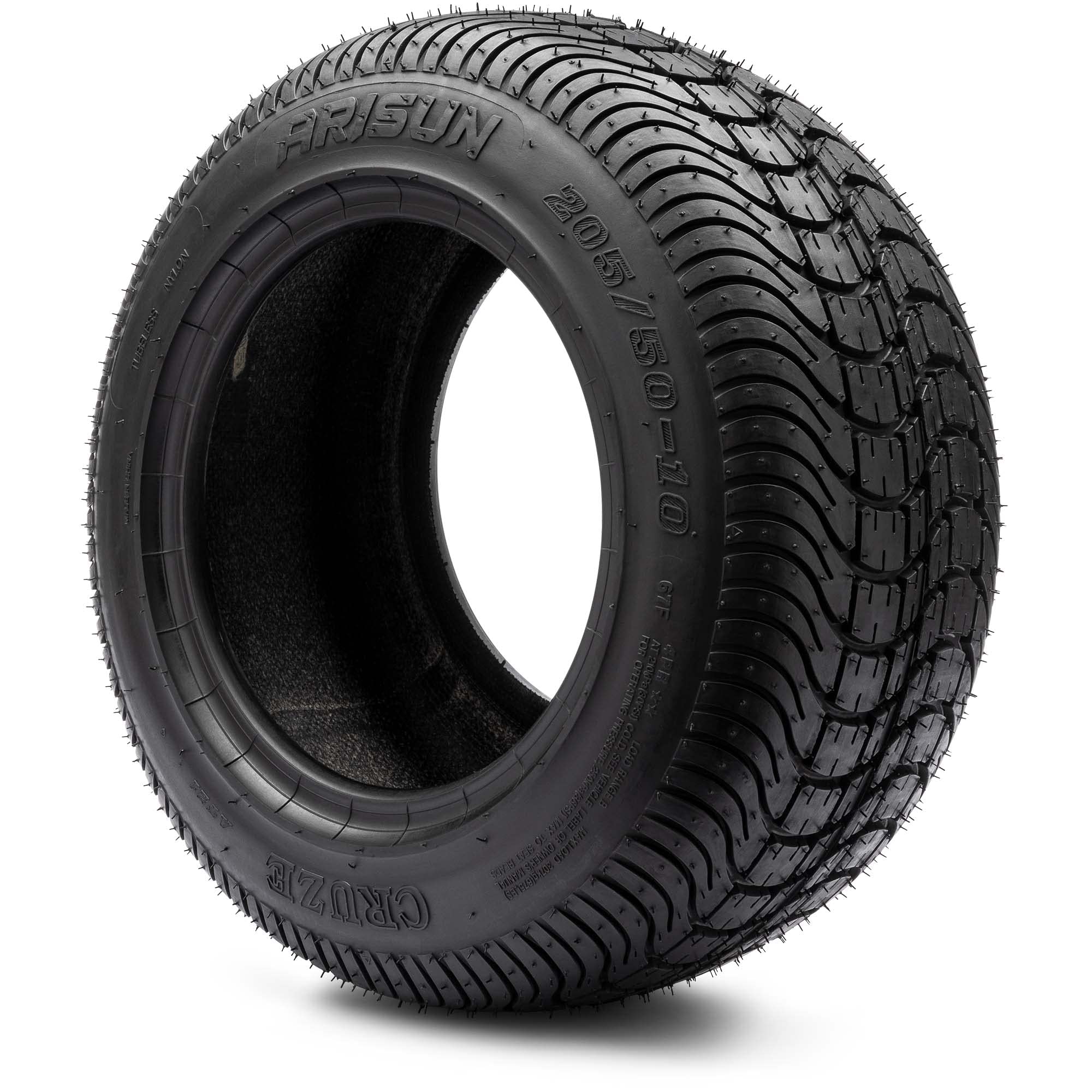 Arisun Cruze 205/50-10 DOT Golf Cart Tire Street Low Profile (4-Ply) - Set of Four