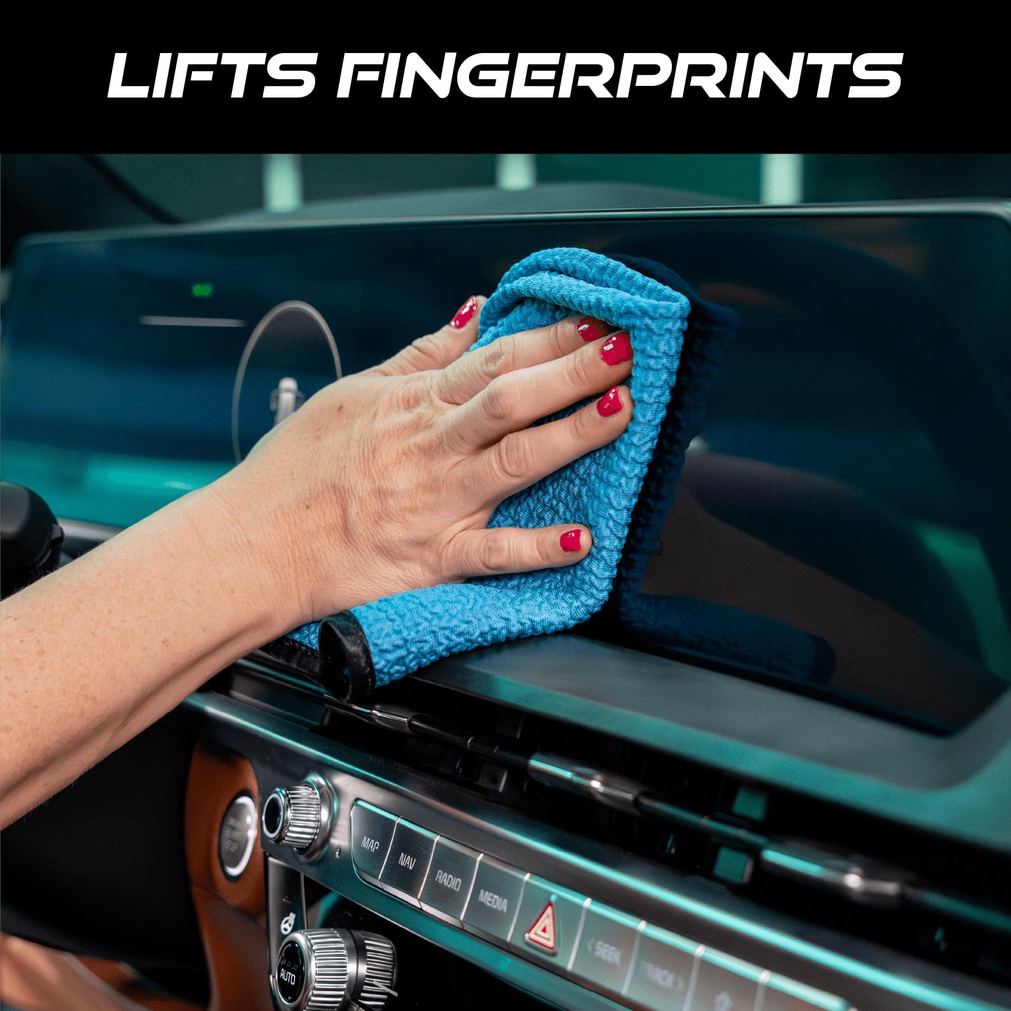 Viking Glass Microfiber Cleaning Cloth For Car And Home, Glass Towels For Mirror, And Picture Frames, And Car Detailing Kit, 16