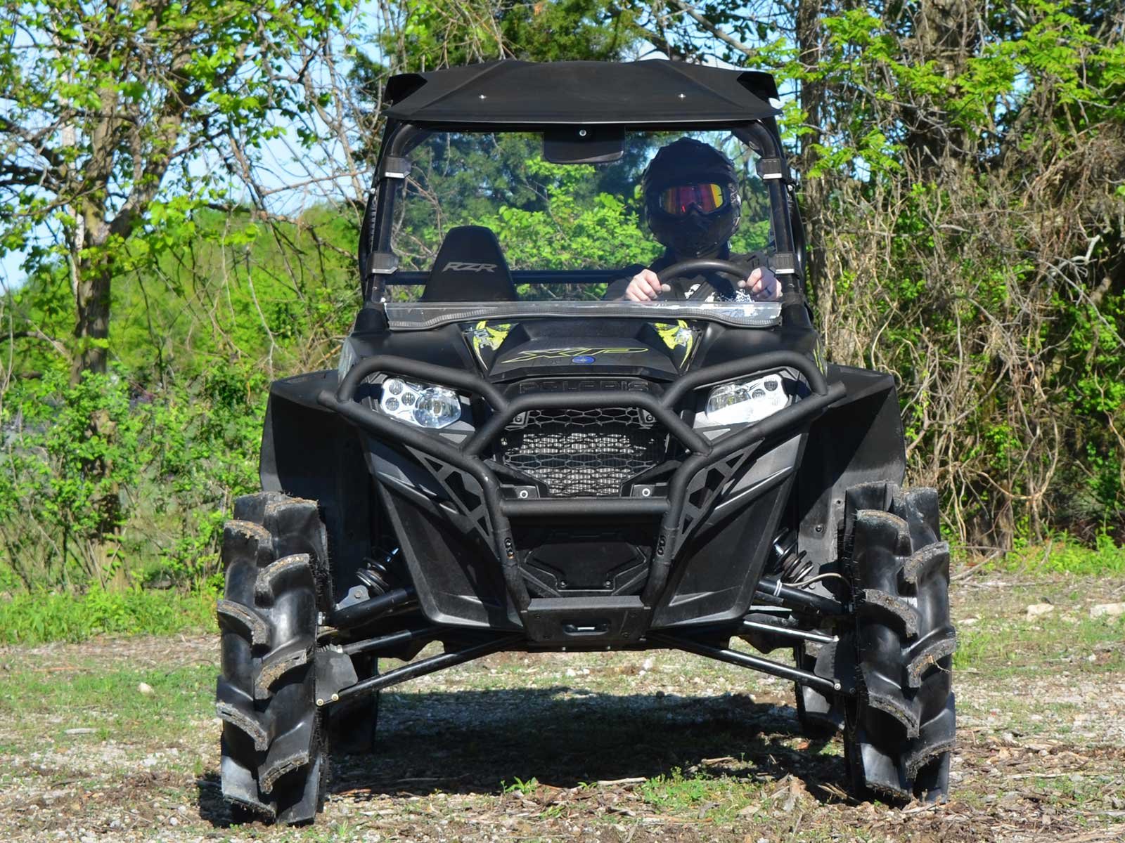 Superatv Heavy Duty Clear Full Windshield For 2008+ Polaris Rzr 800 / S 800 / 4 800 / Xp 900 / Xp 4 900 / 570 / 570 S (See Fitme