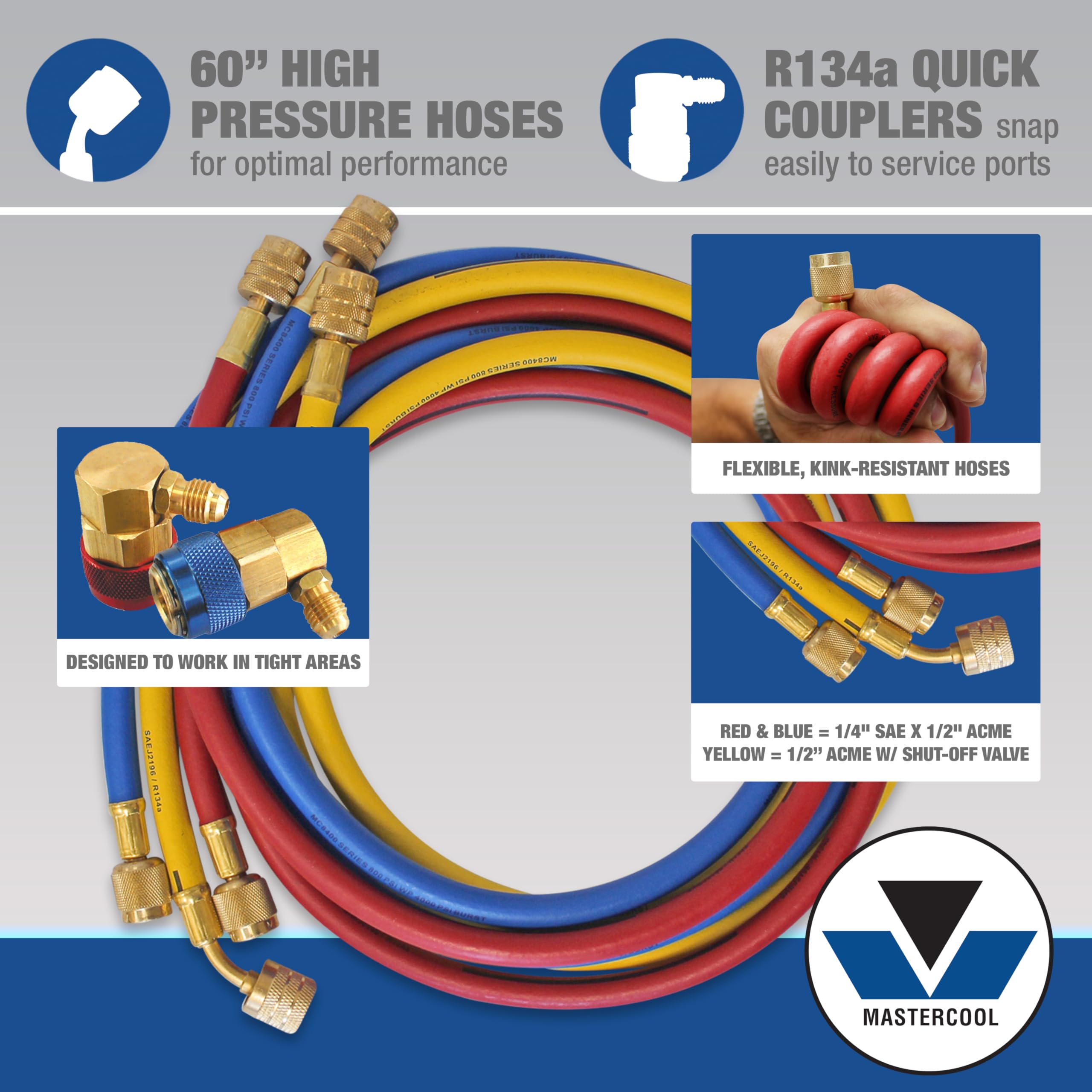 R-134A Brass Mani Gauge Set
