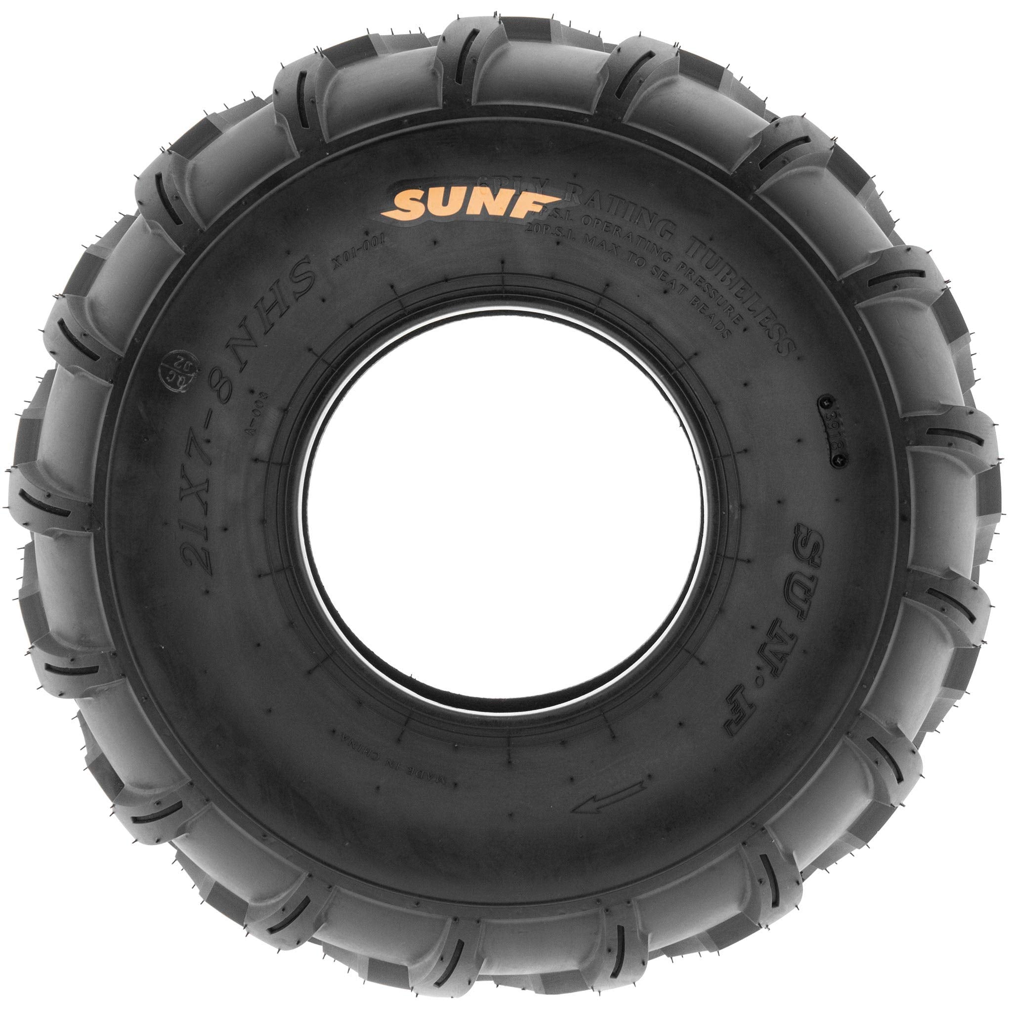 SunF A003 ATV/UTV/Lawn-Mowers Off-Road Tire 18x7-8, 6 PR, Directional Tread (Pair of 2)