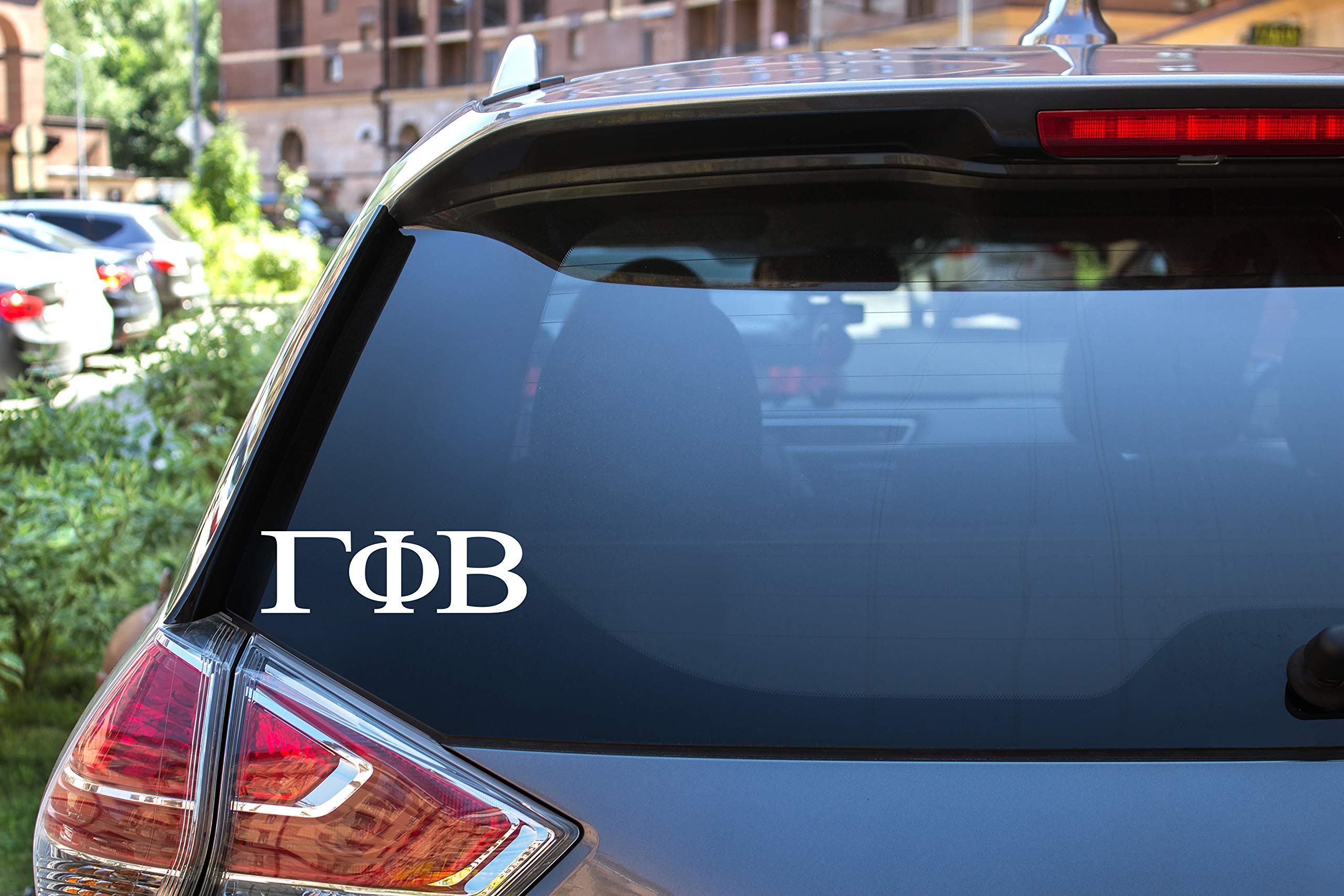Pro-Graphx Gamma Phi Beta Greek Sorority Sticker Decal, 2.5 Inches Tall, White