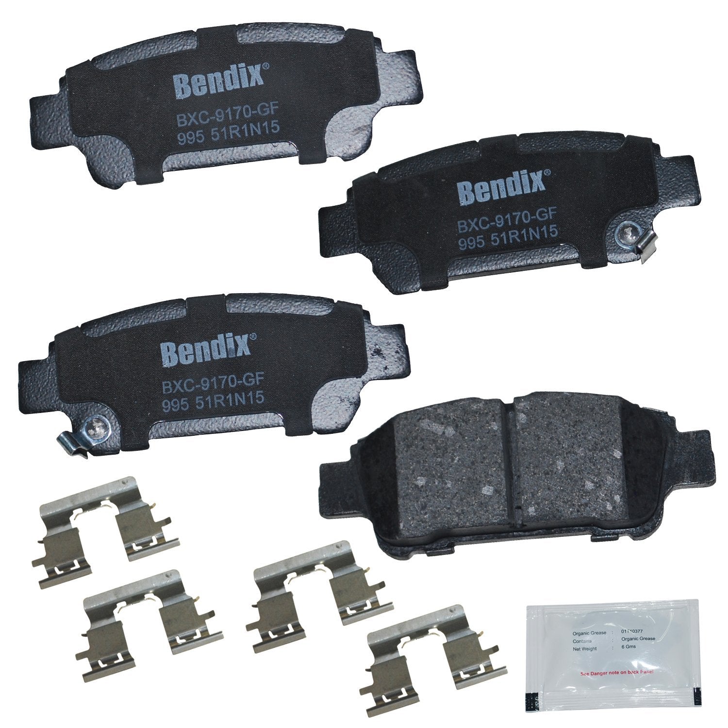 Bendix Priority1 Cfc995 Ceramic Rear Brake Pads For Toyota Sienna 2010-2004