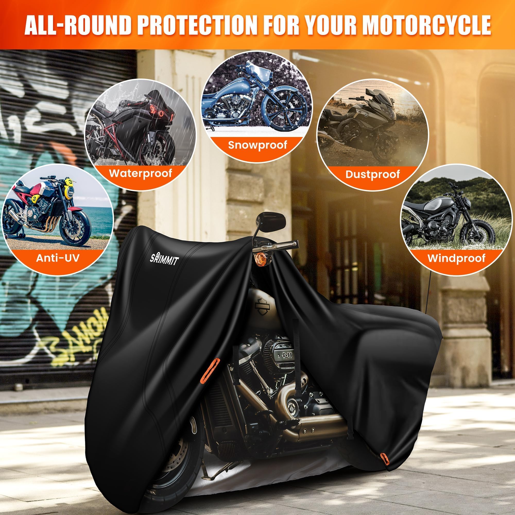 Touring Motorcycle Cover With Side+Top Box,420D Waterproof Motorbike Cover Fit For Gold Wing,Road Master,Ultra Limited,Road Glid
