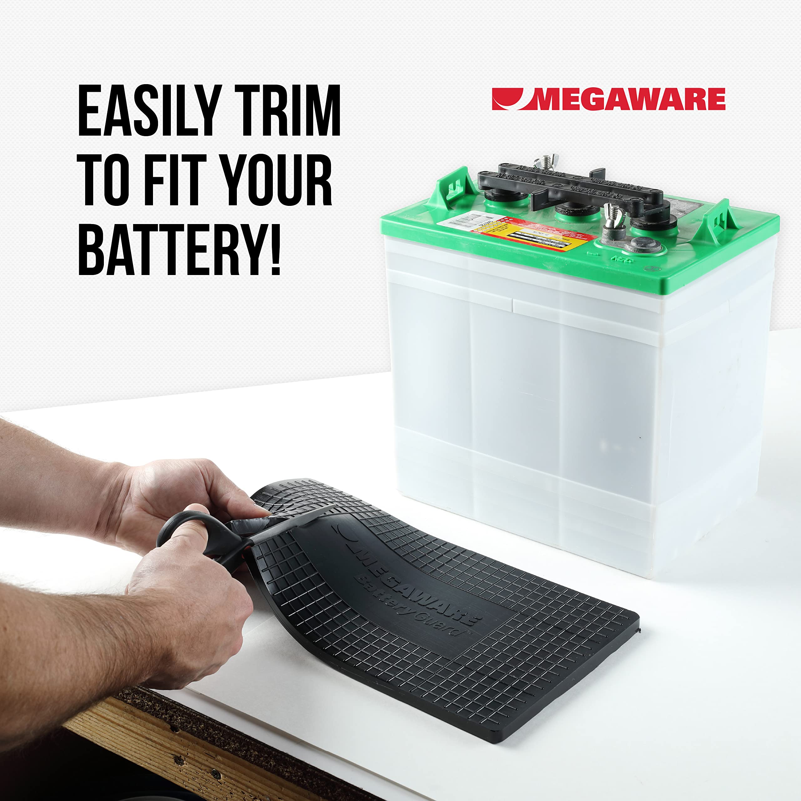 Megaware - Batteryguard Protector - Great For Boats, Rvs, Semi Trucks, And Off-Road Vehicles - Shock And Vibration Absorber - Fi