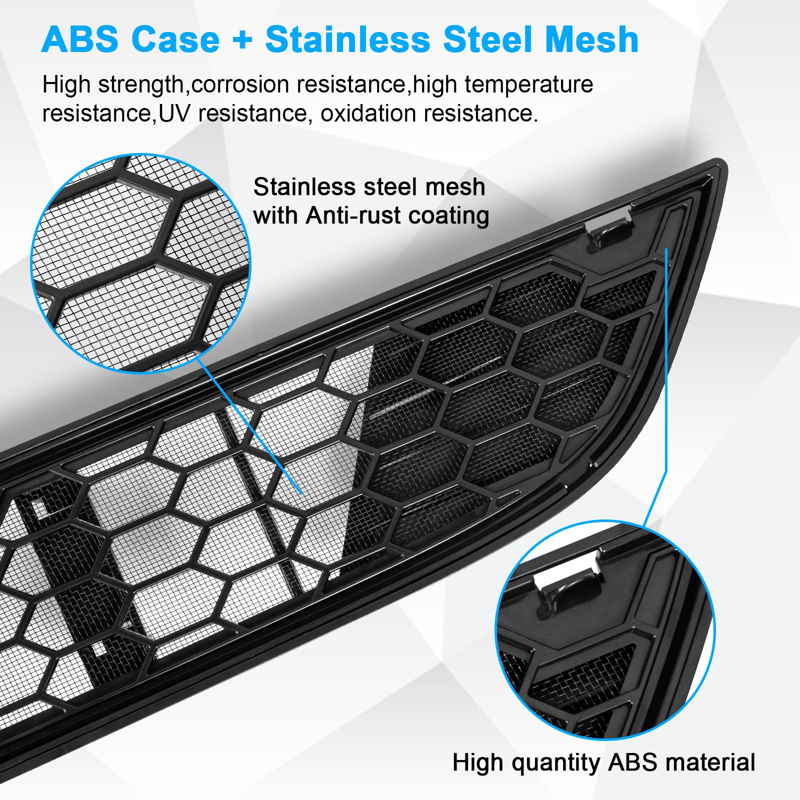 Kunist Grille Mesh Inserts For Tesla Model Y 2021-2025 Front Air Inlet Vent Grille Cover Replacement For Tesla Model Y Accessori