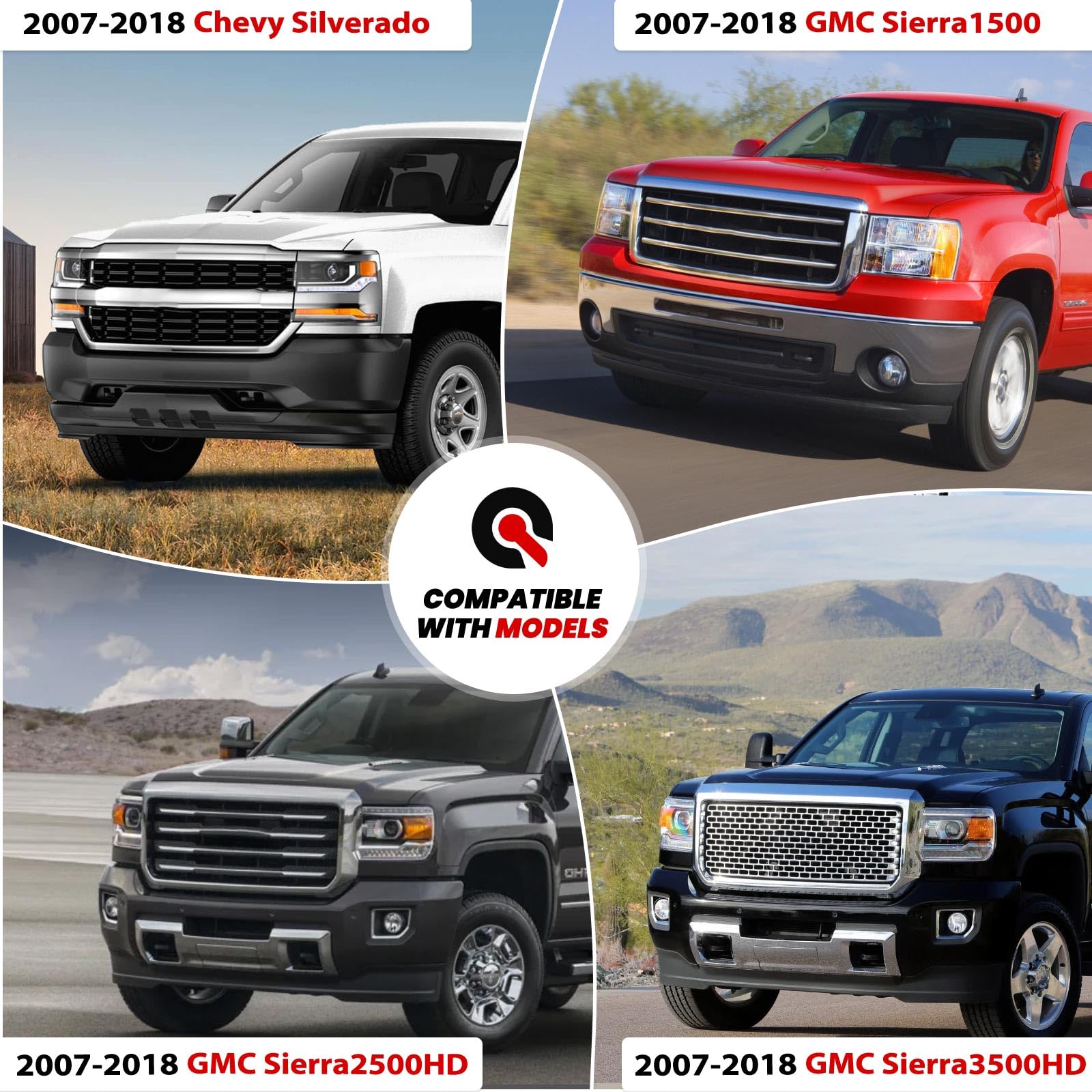 Iaqwe 43102 Truck Tailgate Assist Shock Compatible With 2007-2018 Chevy Silverado / 2007-2018 Gmc Sierra1500 2500Hd 3500Hd (Prov