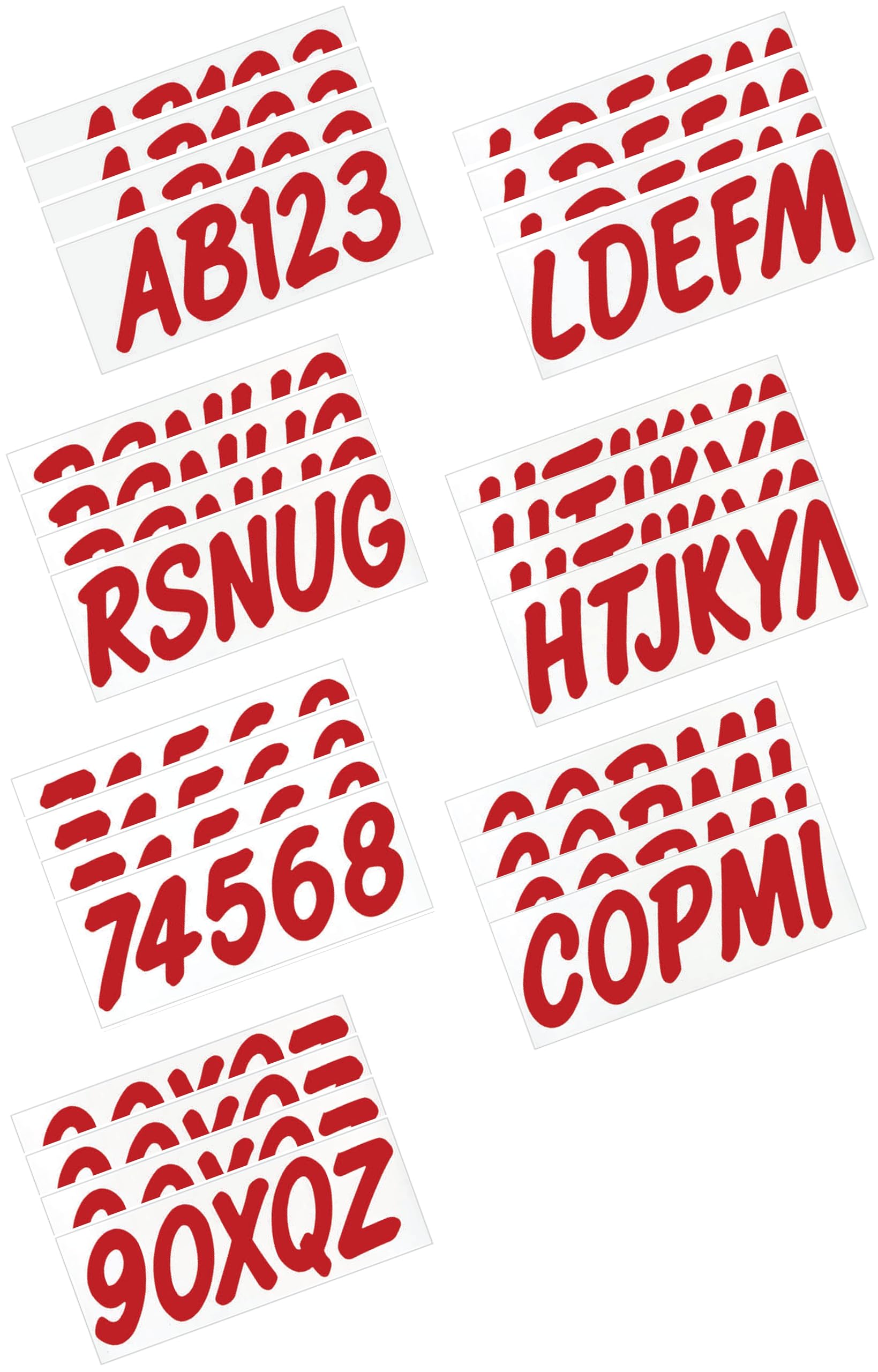 Hardline Products Series 400 Factory Matched 3-Inch Boat & PWC Registration Number Kit - Solid Red - RED400EC