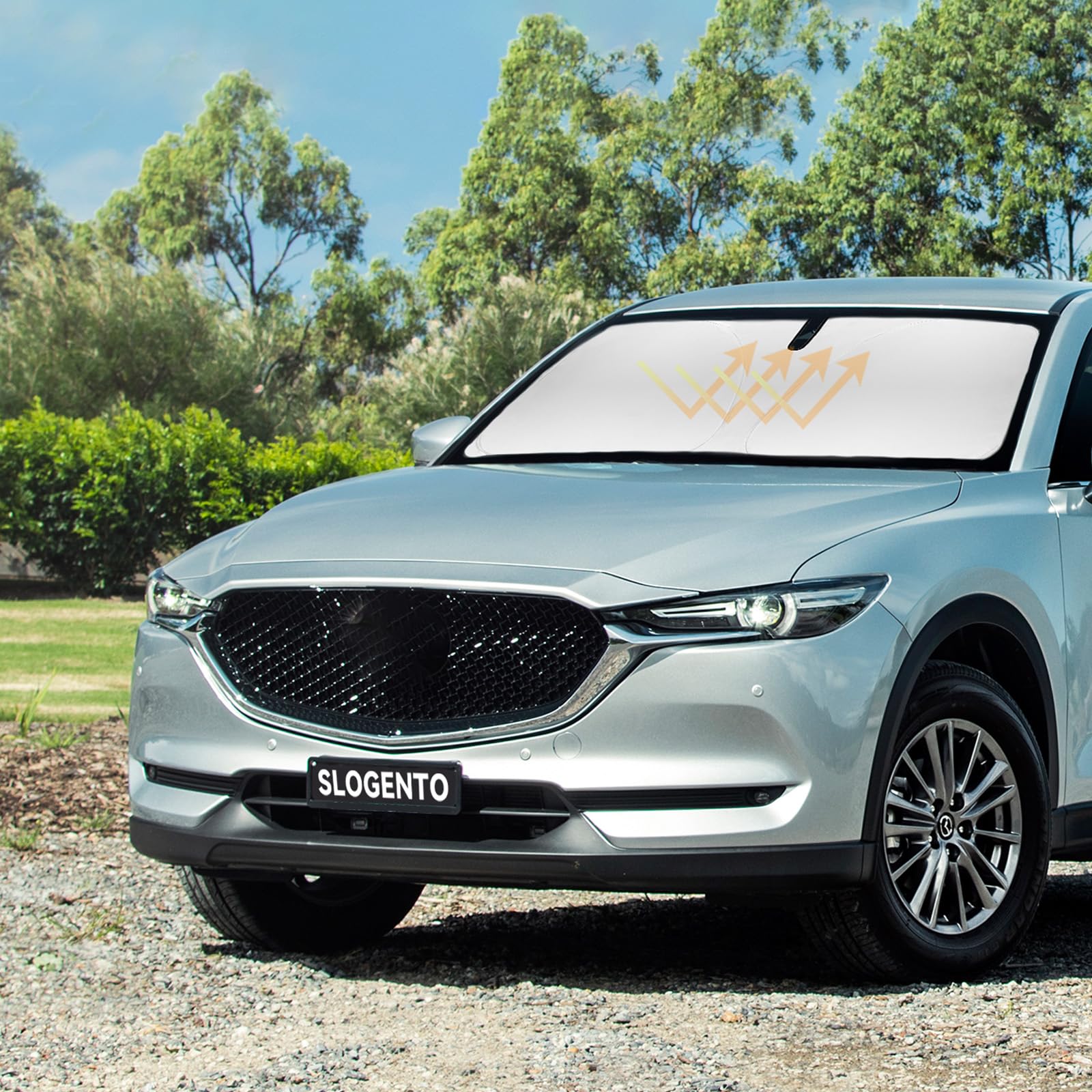 Sun Shade Sunshade Windshield Cover For Mazda Cx5 Cx-5 2017-2024 2025 Fit Cx5 Sport, Touring, Grand Touring, 4 Door Crossover Su