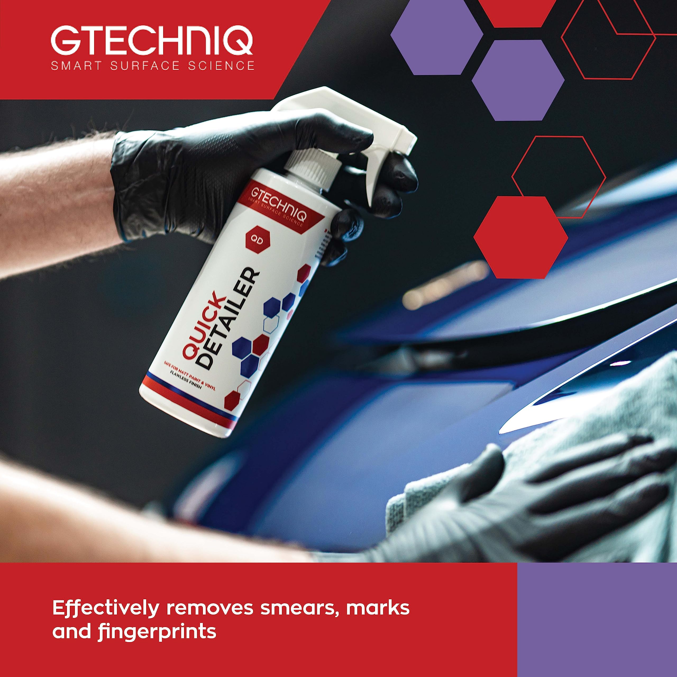 Gtechniq - Quick Detailer - Adds Gloss, Slickness, And Durability To Your Car Paintwork; Easy Spray-On Wipe Off; Trim And Glass