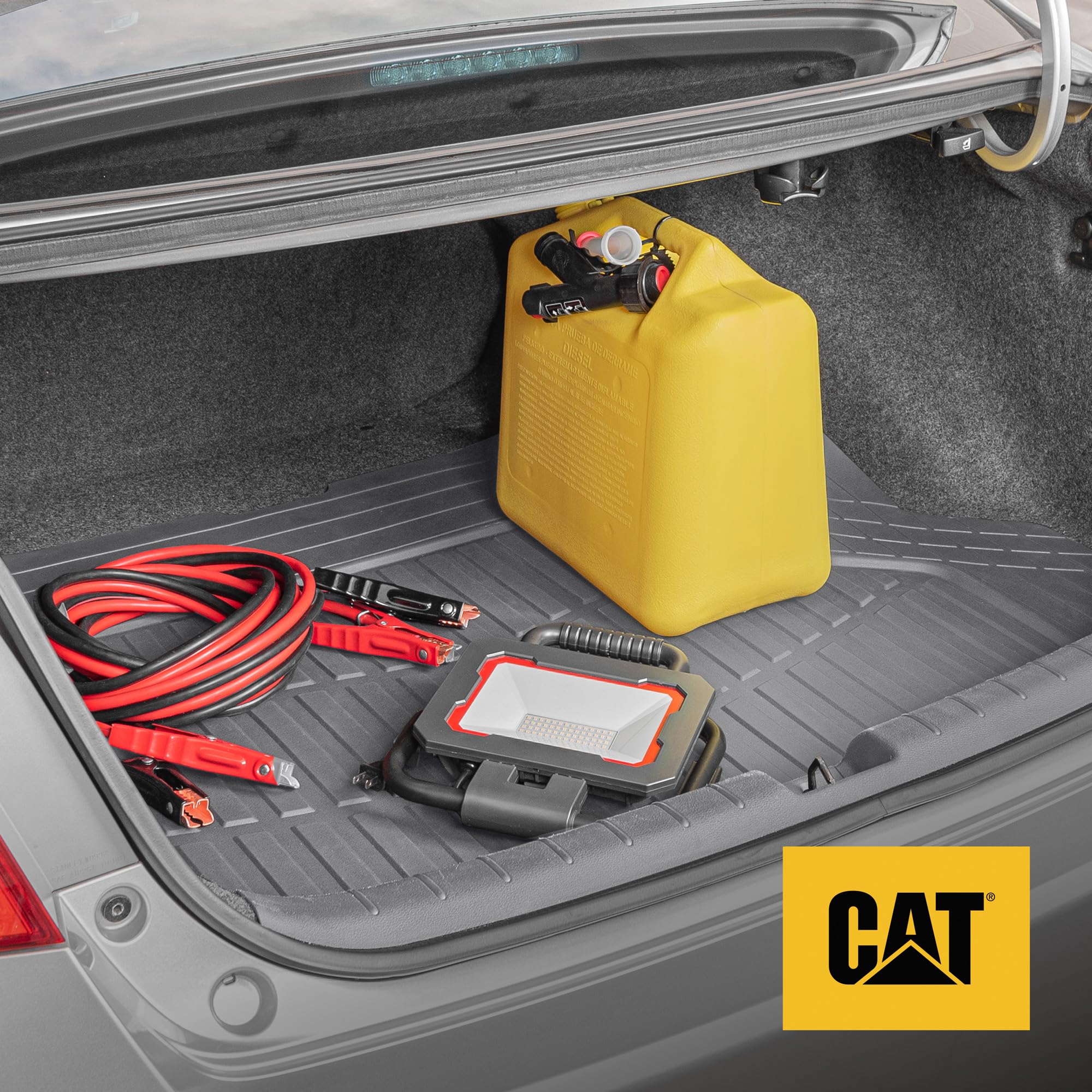 Cat Heavy Duty Suv Gray Cargo Liner & Car Trunk Mat - Universal Trimmable All Weather Cargo Mats For Back Of Suv - Suv Trunk Mat