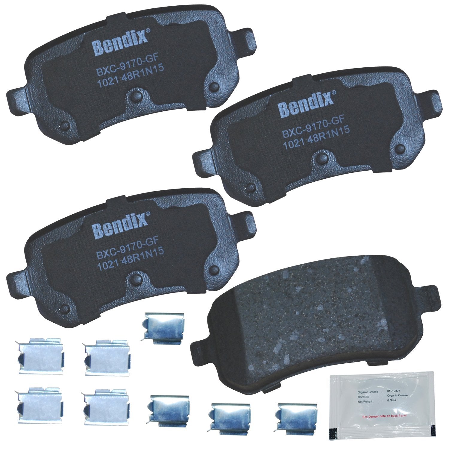Bendix Priority1 Cfc1021 Ceramic Rear Brake Pads For Select Models Chrysler Town & Country, Dodge Grand Caravan, Journey, Ford F