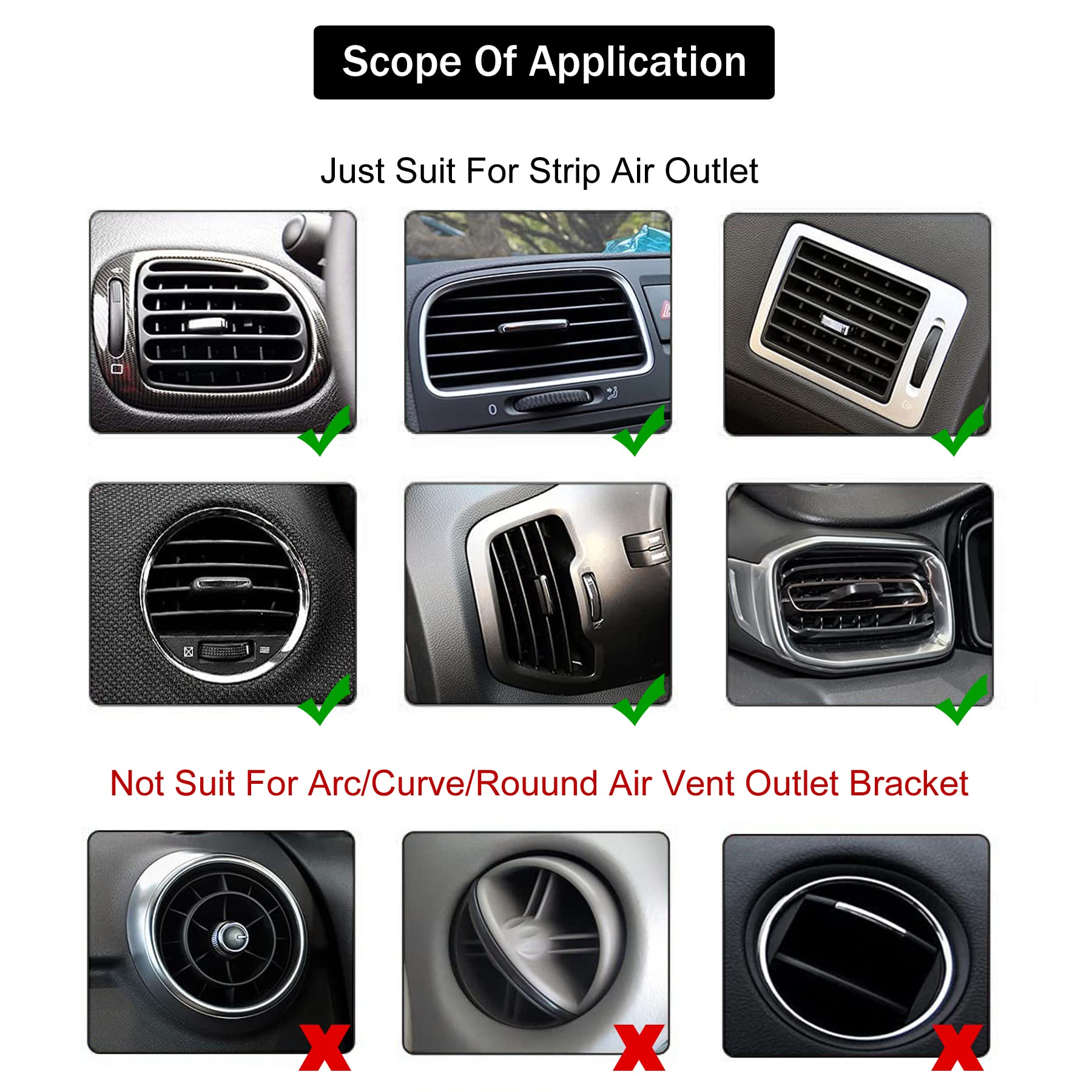LivTee 20 Pieces Car Air Conditioner Decoration Strip for Vent Outlet, Universal Waterproof Bendable Air Vent Outlet Trim Decora