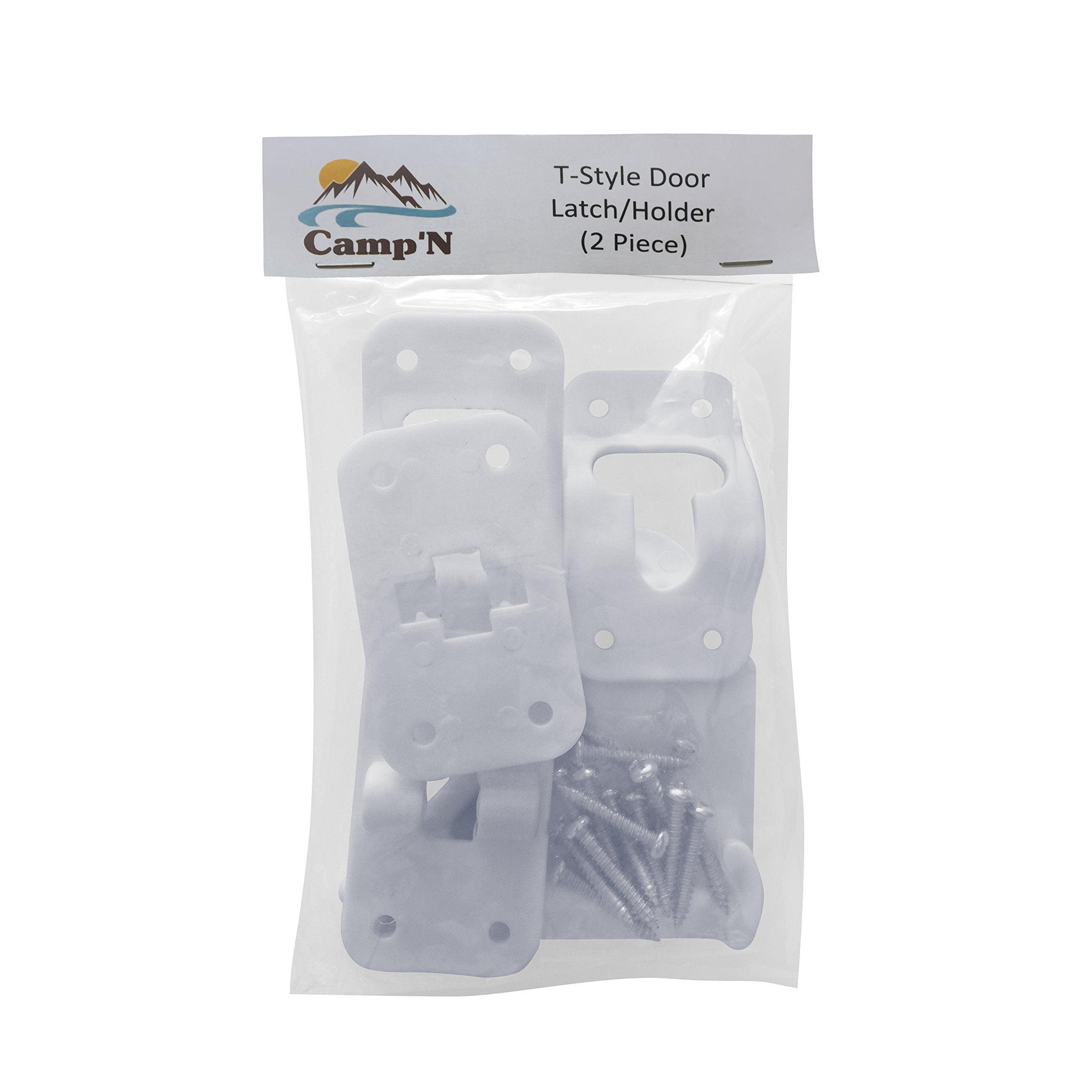 Camp'N T-Style 3 1/2'' Door Latch-Holder-Catch With Hardware For Rv, Trailer, Camper, Motor Home, Cargo Trailer - Oem Replacemen