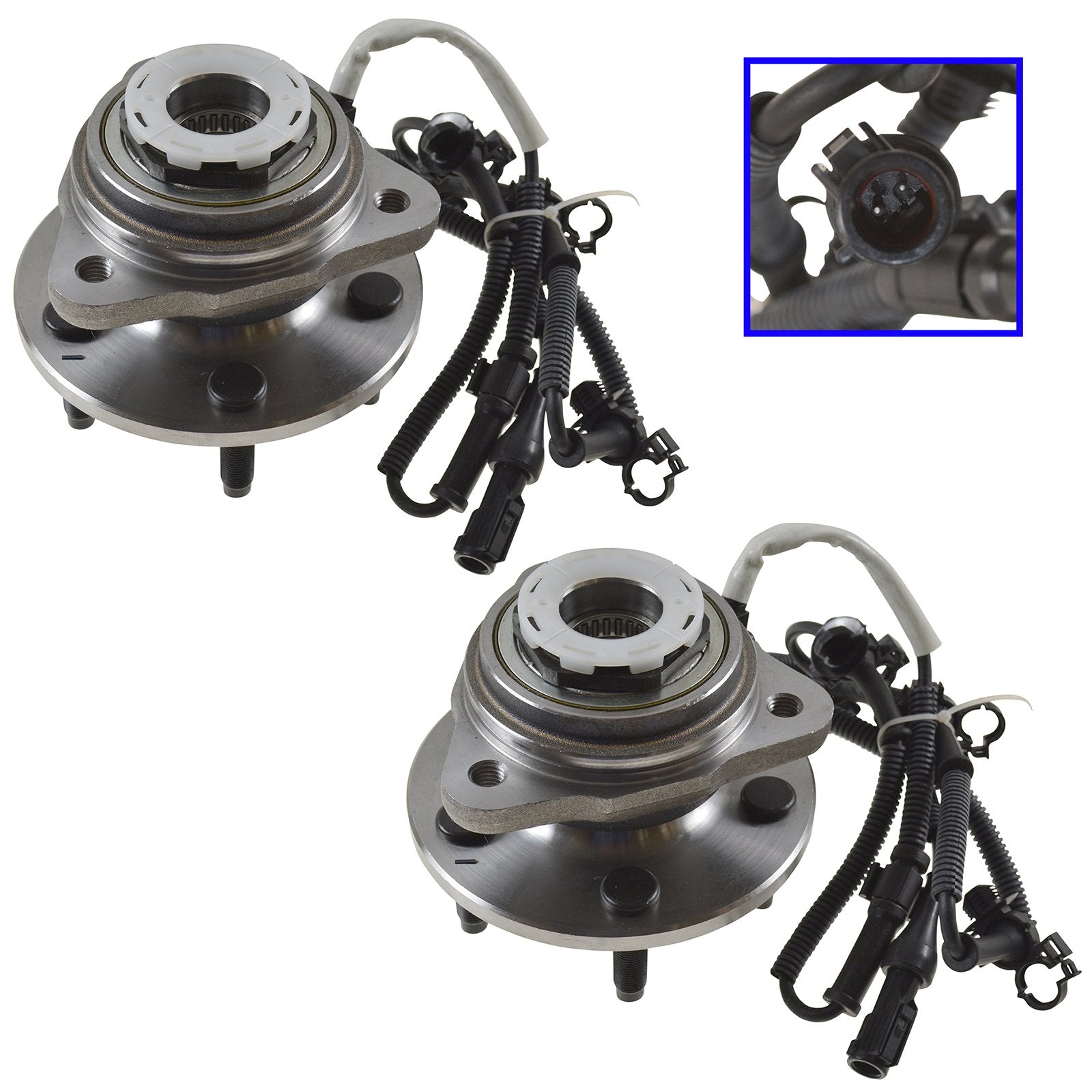 Trq Front Wheel Hub Bearings Assembly Set Compatible With 1998-2000 Ford Ranger Mazda B4000