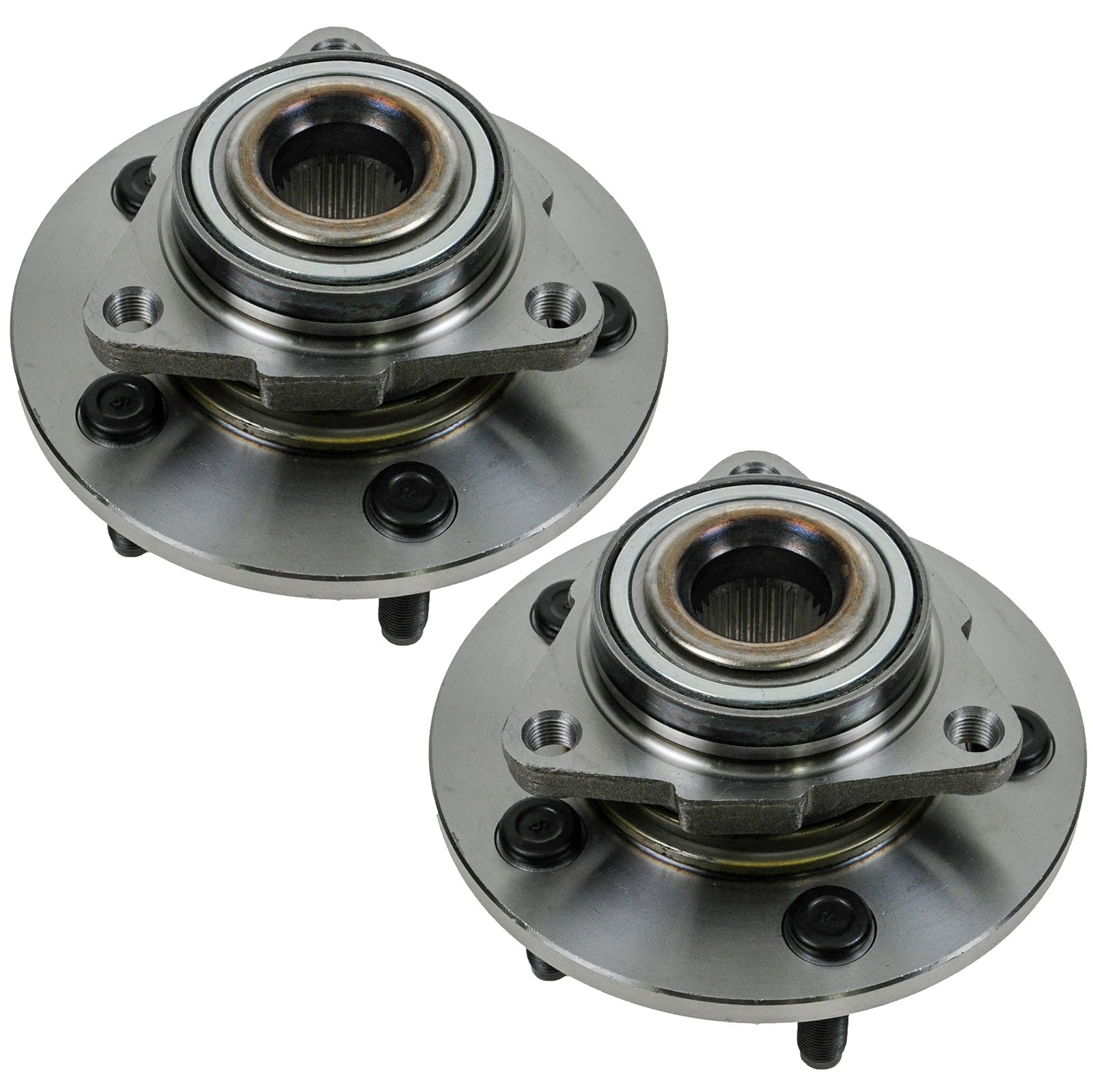 Trq Front Wheel Hub Bearings Assembly Set Compatible With 2002-2008 Dodge Ram 1500