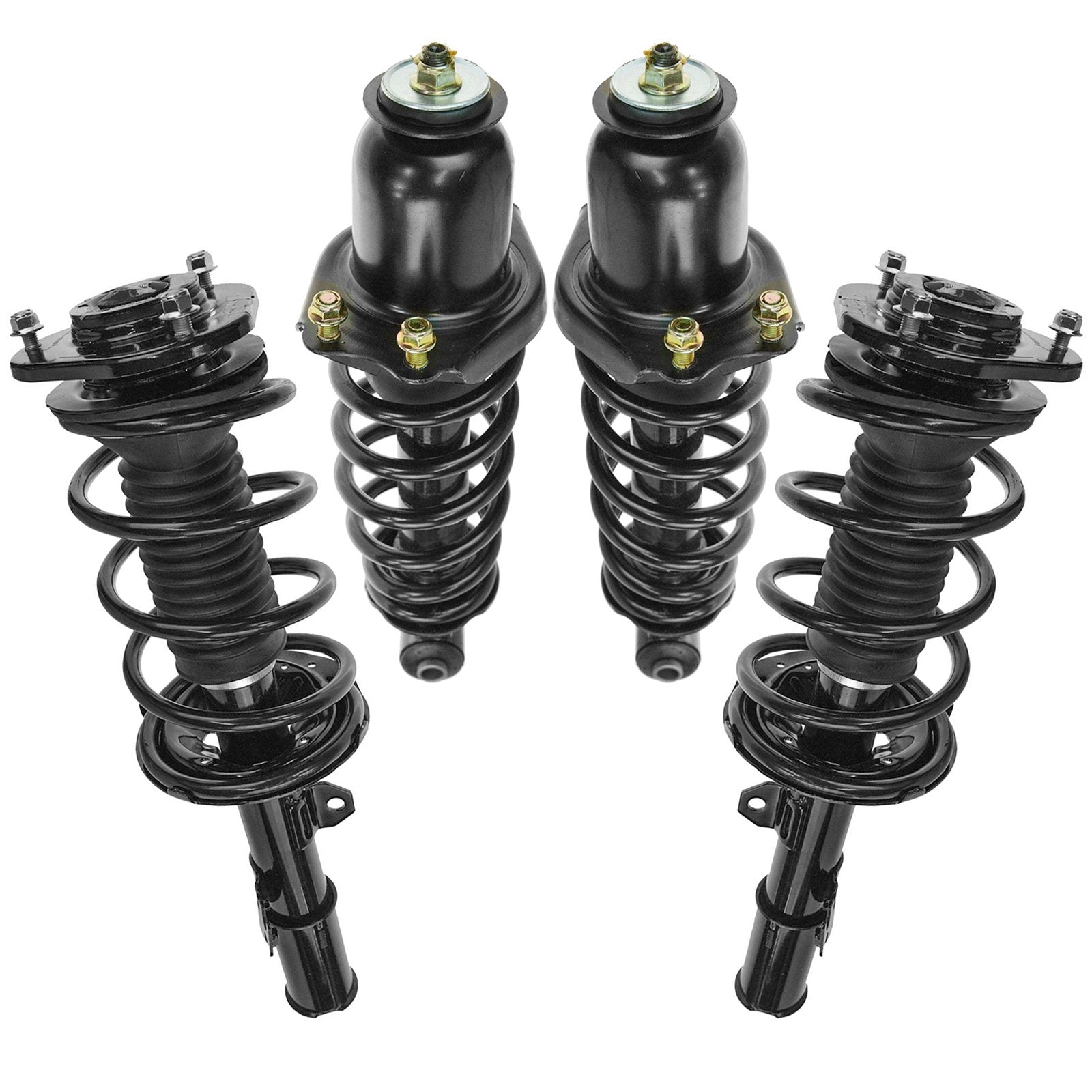 Trq Front And Rear Strut & Coil Spring Assembly Set Driver & Passenger Sides Compatible With 05-10 Scion Tc