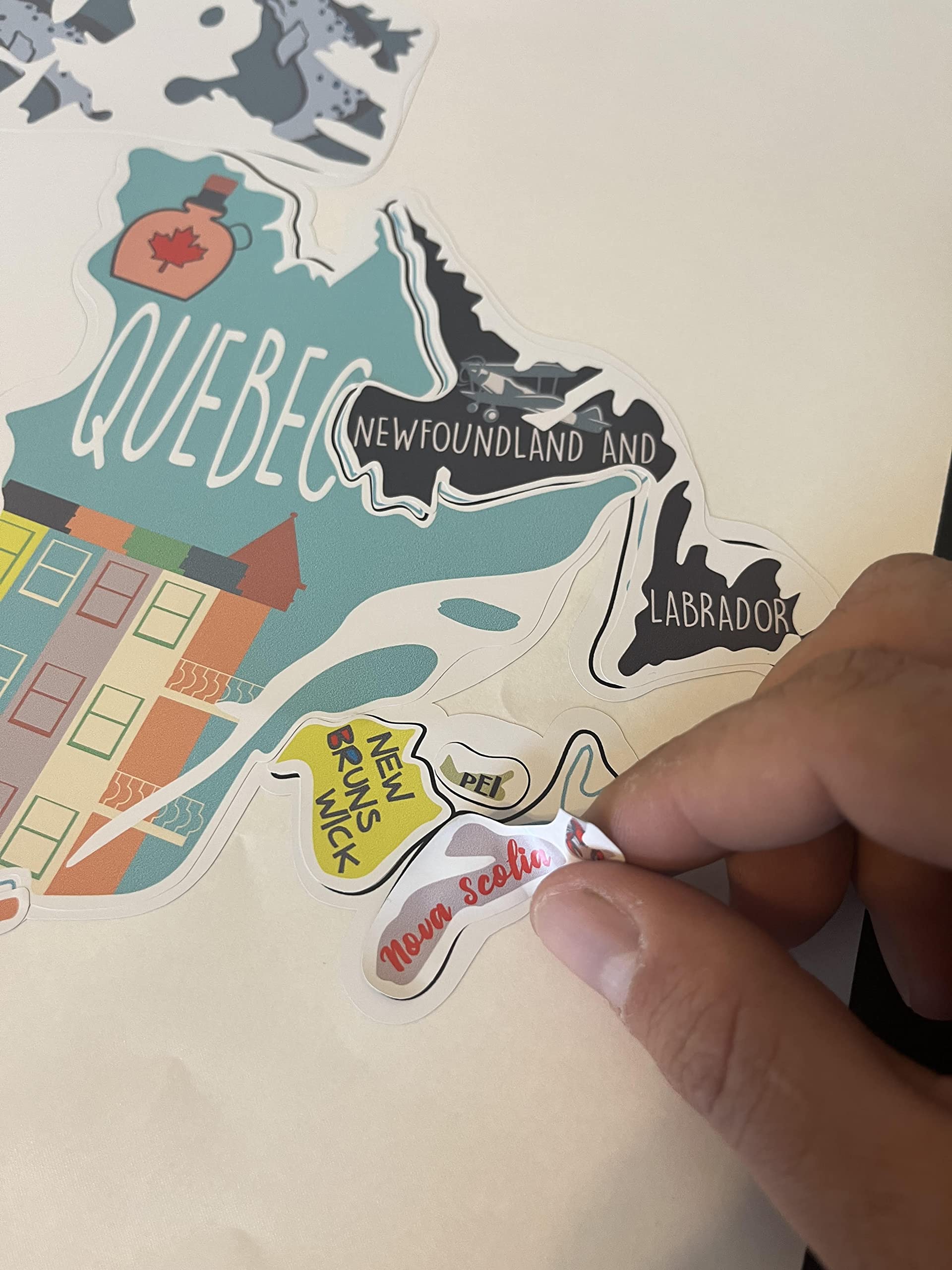 Fairwinds Designs RV Sticker Map of Canada | Vinyl Decals for Motorhomes & Travel Trailers | Provinces & Territories Visited