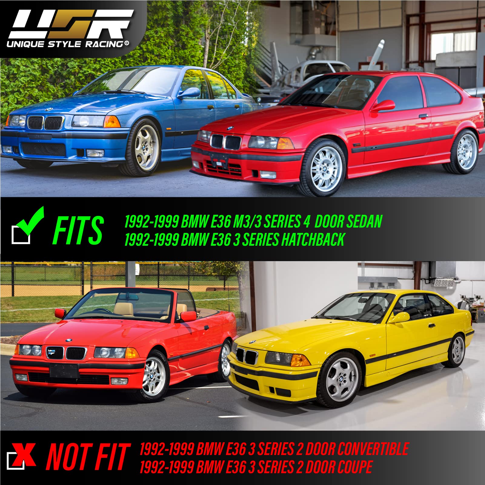 Depo E36 4D Corner Lights - Euro Cornering Turn Signal Lamps Set (Left + Right) Compatible With 1992-1998 Bmw E36 4 Doors Sedan Including M3 (Clear With 2 Amber Bulbs)