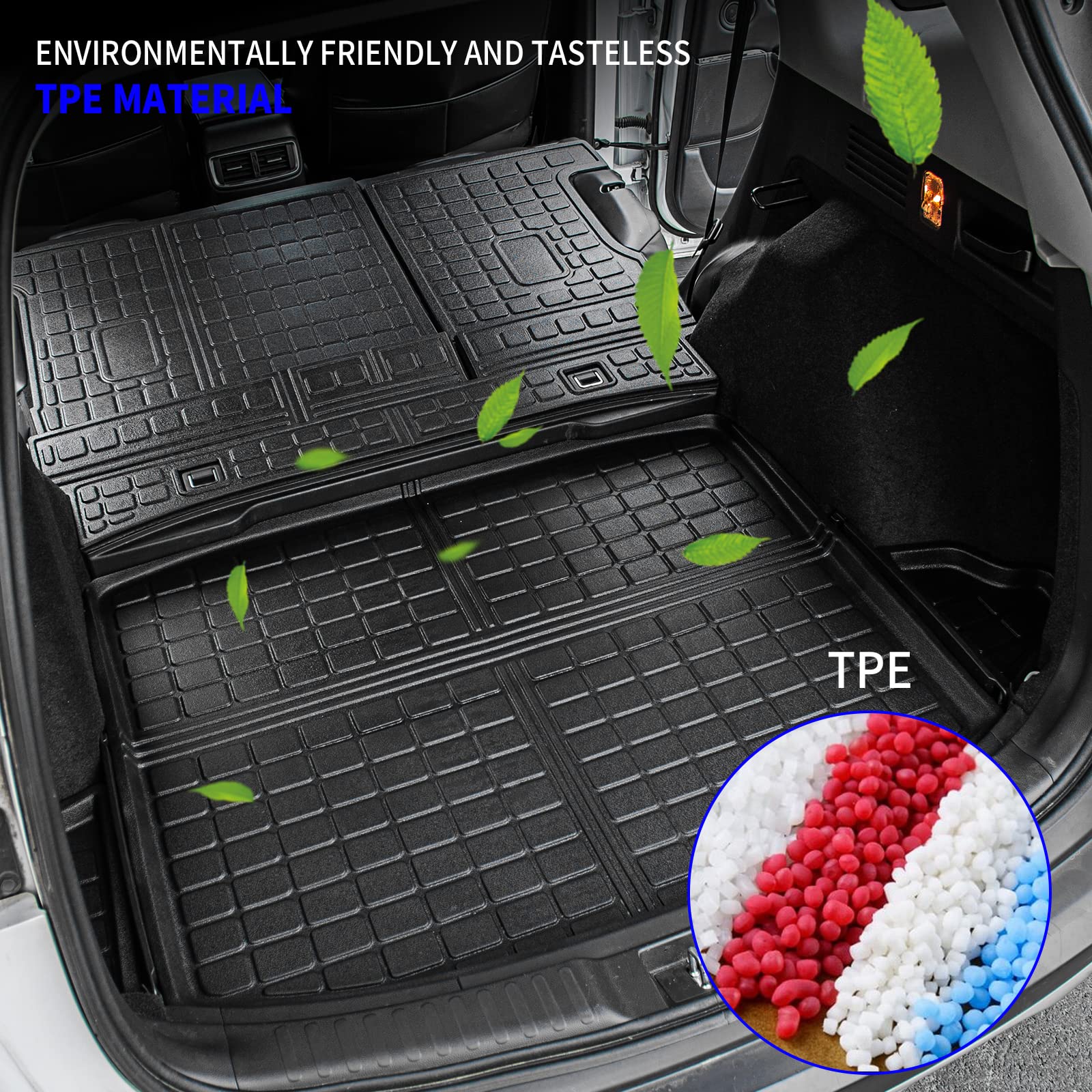 Rongtaod Cargo Mat Compatible With 2017-2022 Honda Crv Trunk Mat Cargo Liner Trunk Liner Tpe All Weather Seat Back Cover Protect