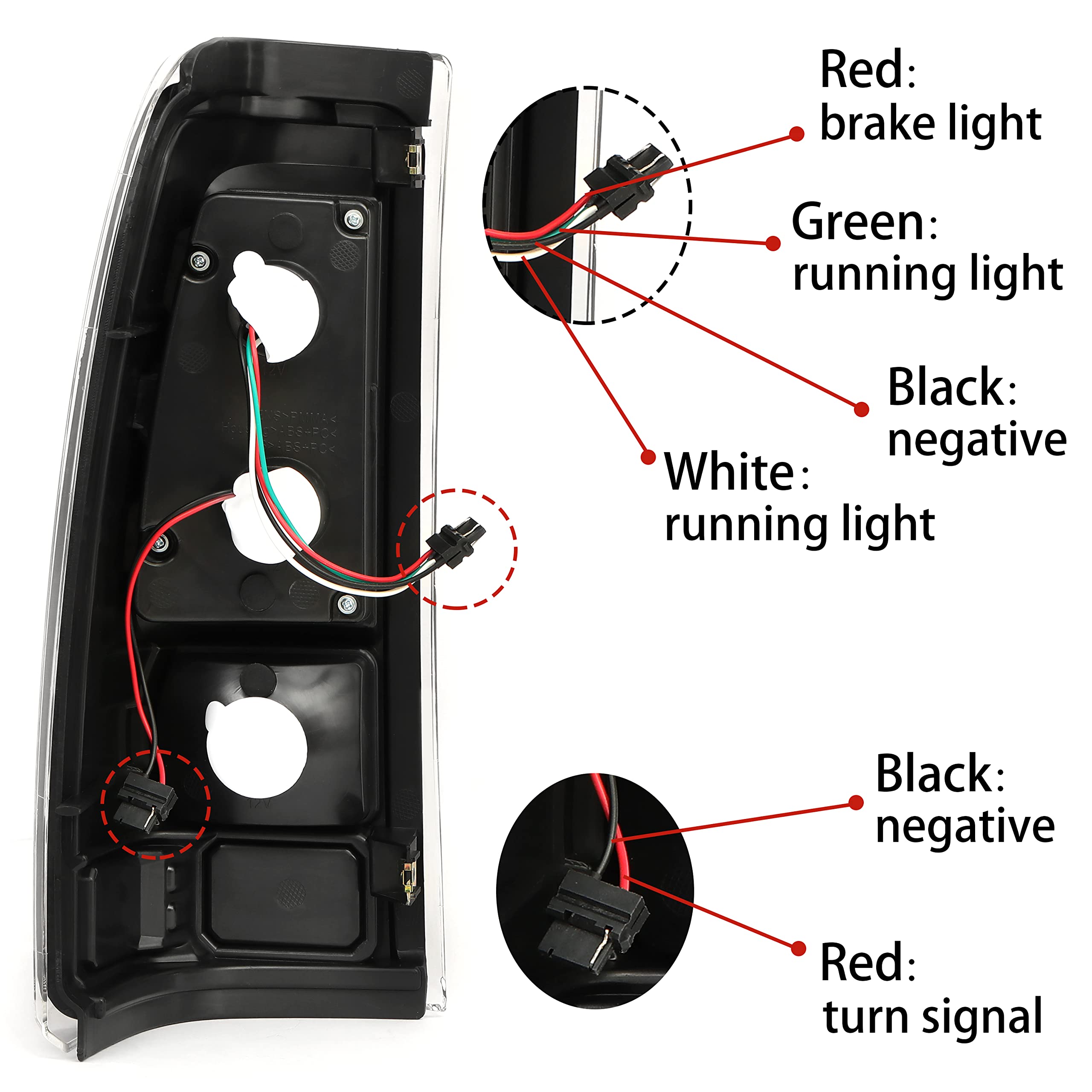 Kojem Led Tail Lights Compatible With 1999-2006 Chevy Silverado 1999-2002 Gmc Sierra 1500 2500 3500 Led Tube Bar Taillight Lamp