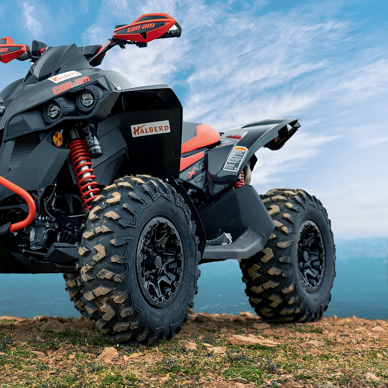 Halberd Atv Tires, 25X8-12 & 25X10-12 Atv Tires, 6Pr 25X8X12 25X10X12 All Terrain Atv Utv Off-Road Tires(Set Of 4, Tubeless)