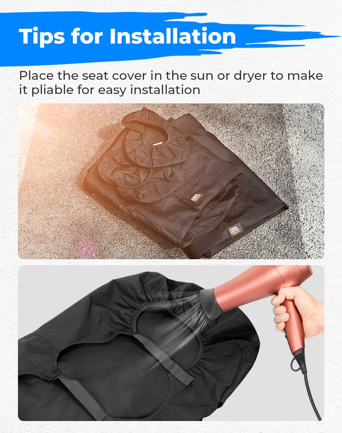 Kemimoto Seat Covers Compatible With Pioneer 1000 1000-5(Front Seat Only), Pioneer 1000-6 2016-2025, Tight Fit, Water-Resistance