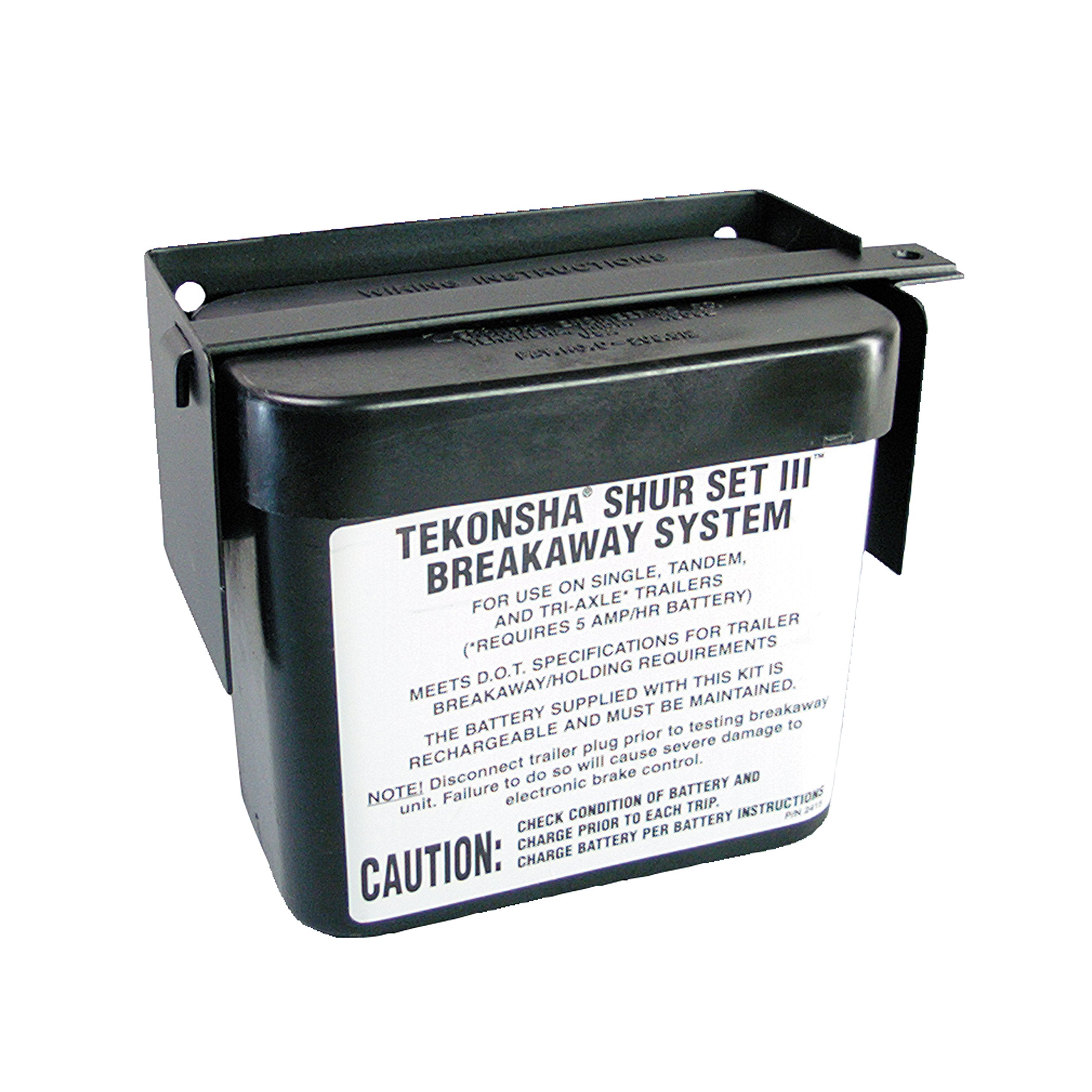 Tekonsha 20010 Shur-Set Iii All Polymer Lockable Breakaway System With Battery And Breakaway Switch