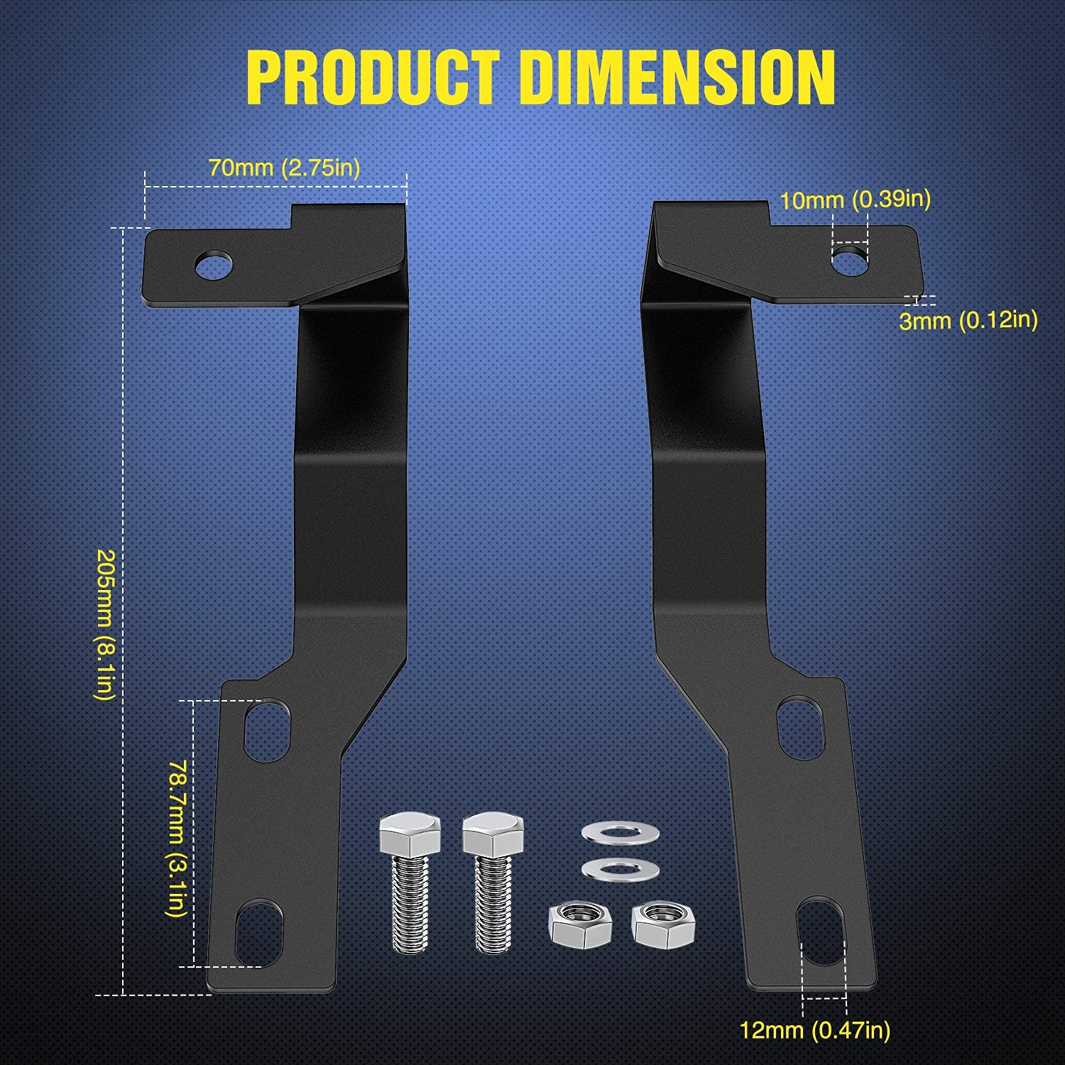 Nilight Ditch Light Brackets Auxiliary Offroad Work Led Pod A-Pillar Hood Mounts On 2Nd Gen Tacoma 2005 2006 2007 2008 2009 2010