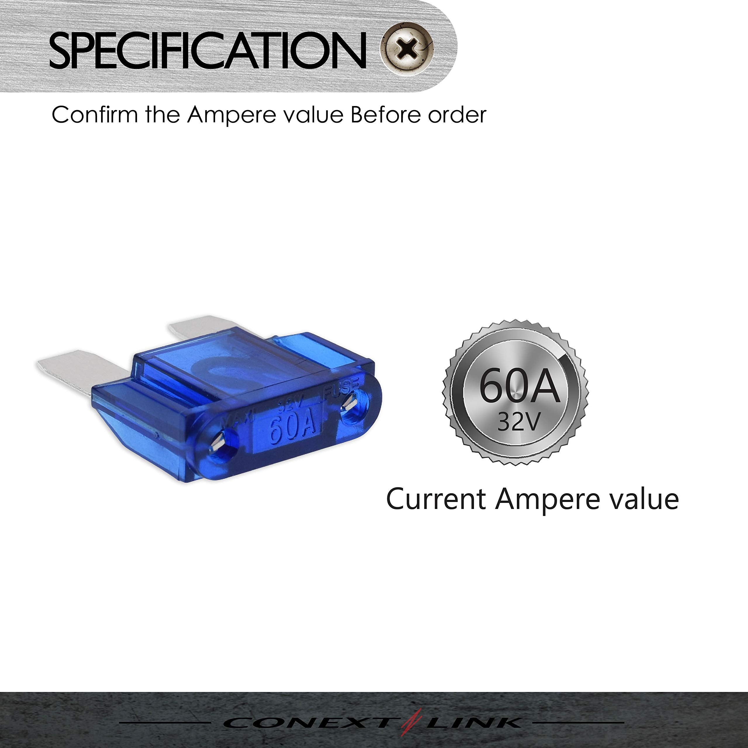 Conext Link Maxi60-10 Nickel 60Amp Maxi Fuse 10 Pack (14294)