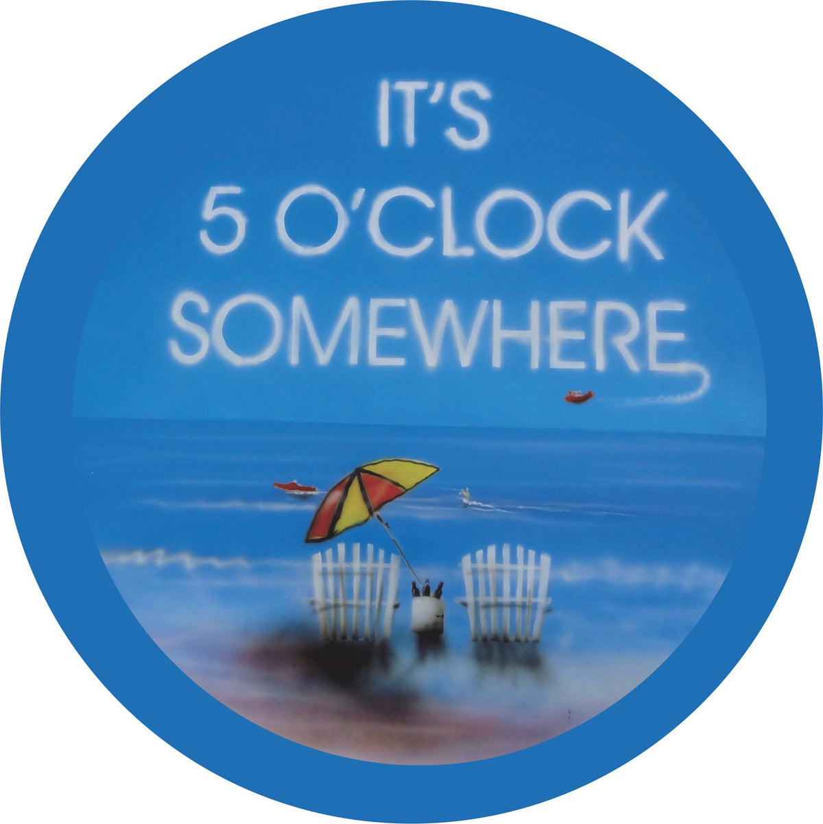 It'S 5 O'Clock Somewhere Blue Tire Cover 26' - 37'
