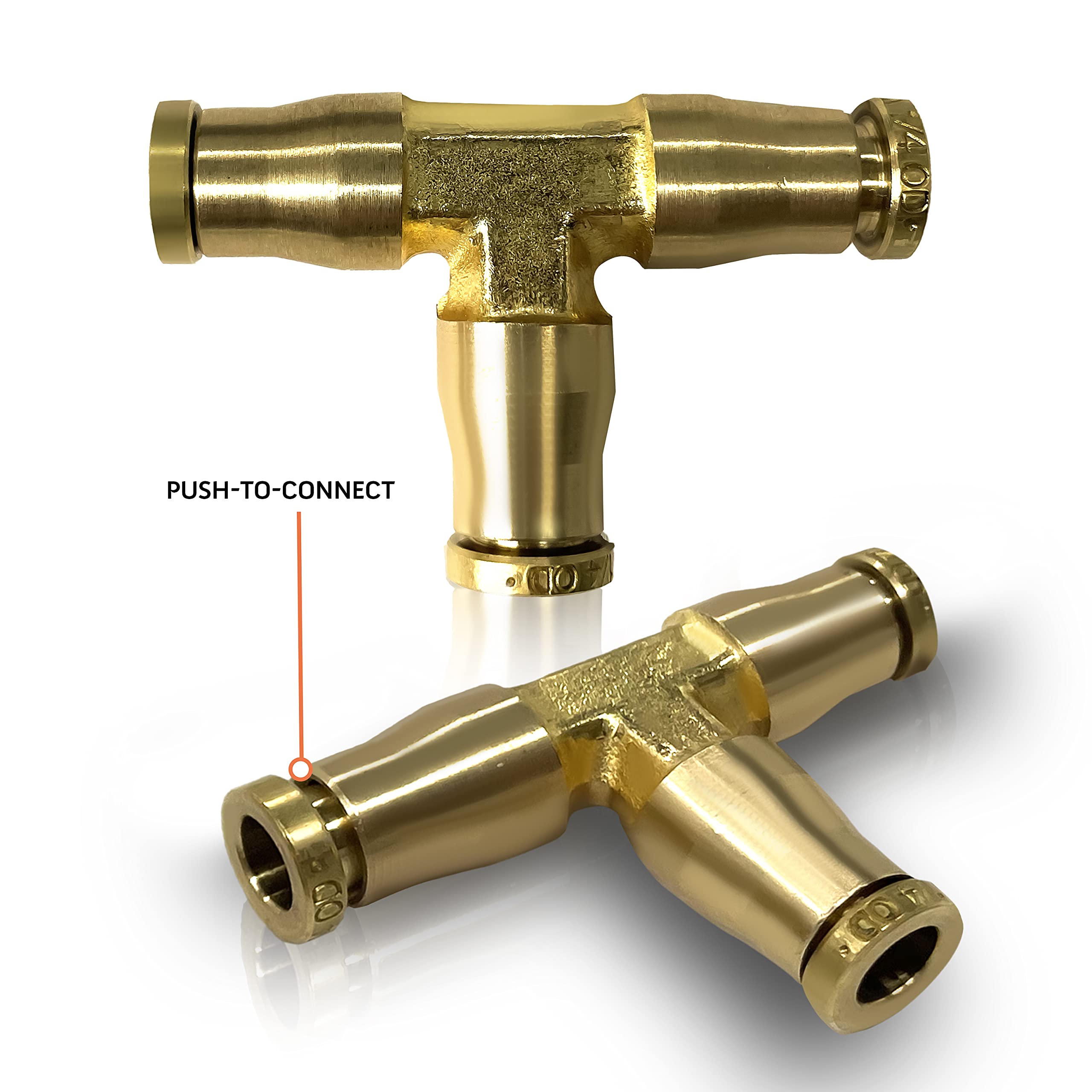 TORQUE Air Line Service Kit for Air Bags Suspension Kit Fittings, 1/4 NPT Elbow Fitting, 16 Feet Tubing, Air Inflation Valve Schrader Union Tee (Push to Connect) Air Bags for Trucks Fittings TR2012AS