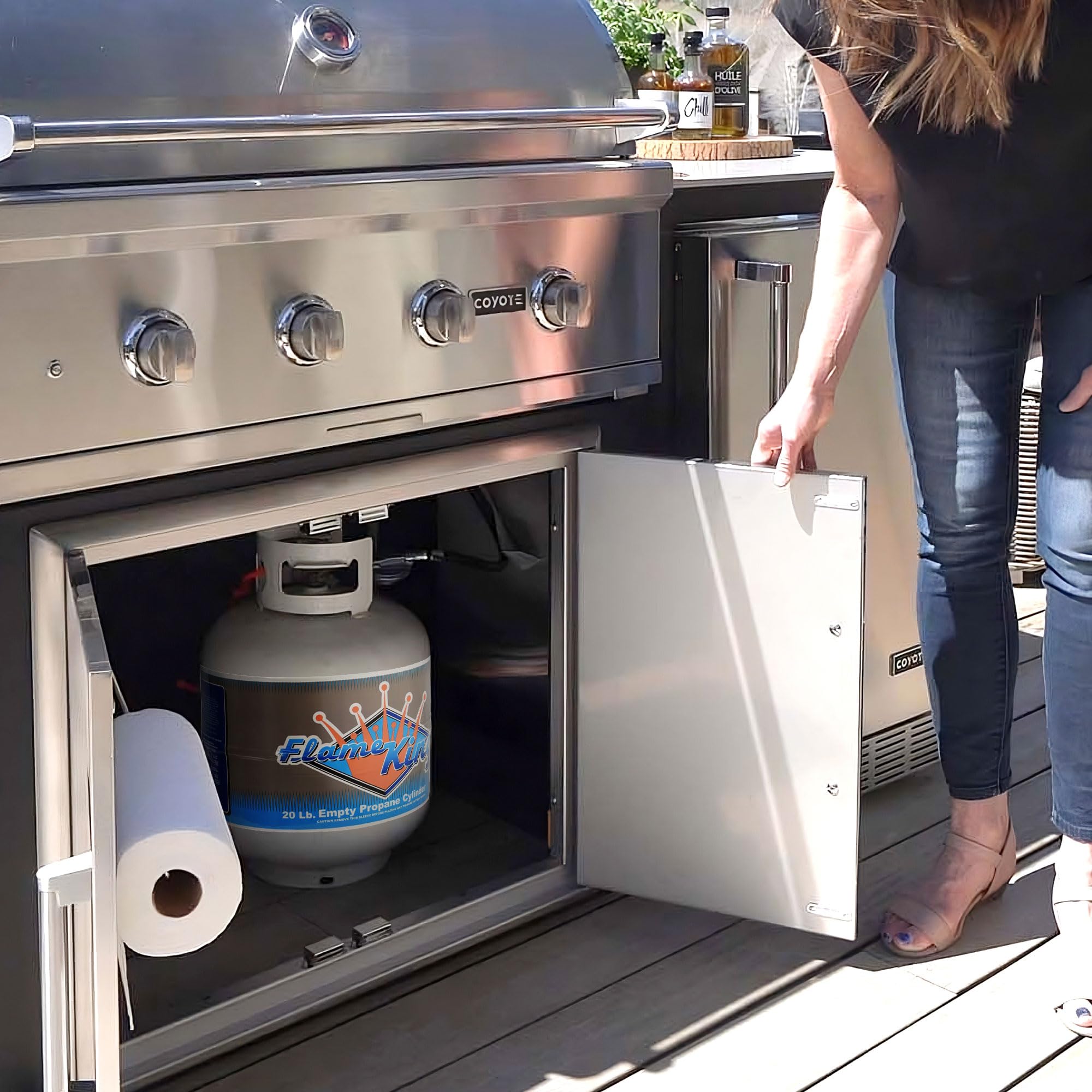 Flame King Ysn Imports Manchester Tank & Equip 10504 Grill Propane Tank, 20 Lb