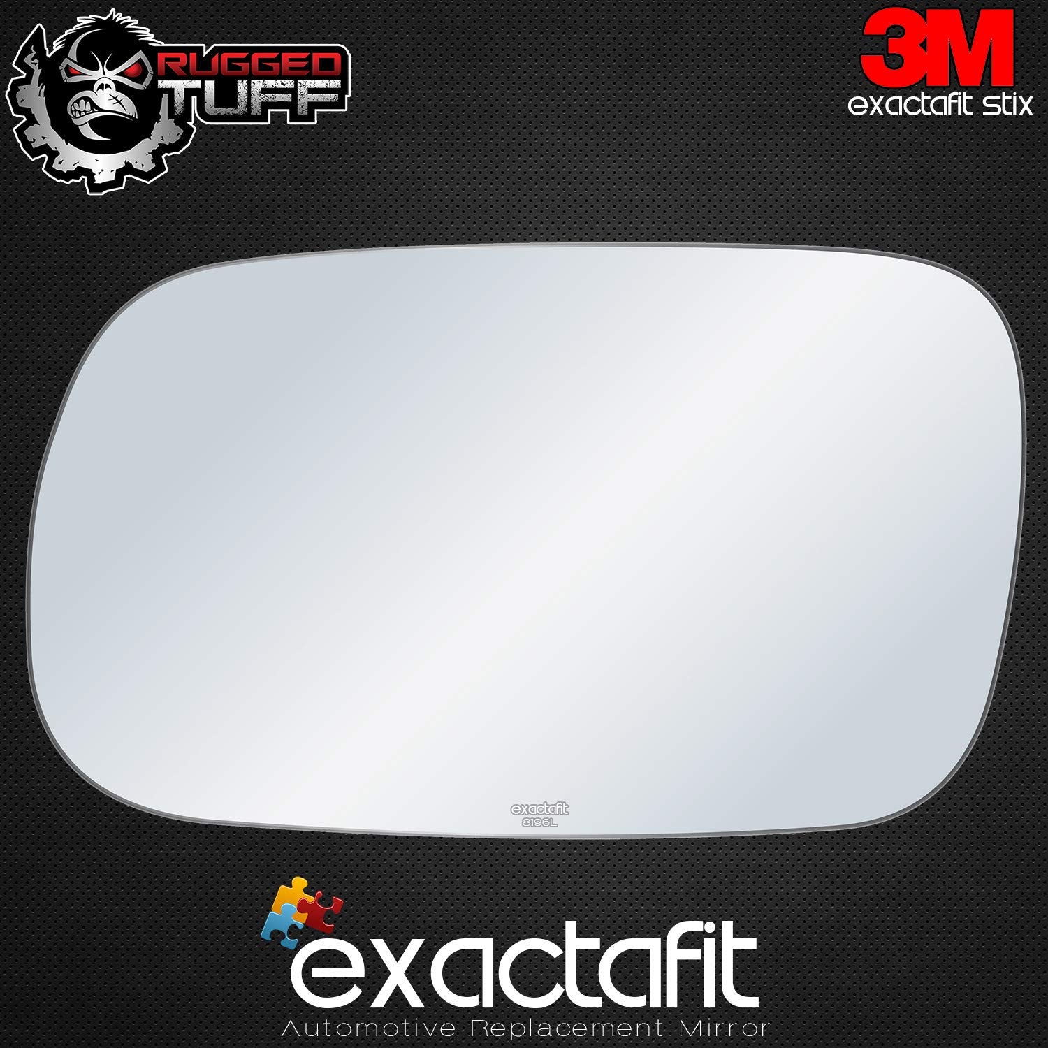 Exactafit 8196L Driver Side Mirror Glass Replacement Repair Compatible With 1997-2007 Subaru Impreza, 2003-2008 Subaru Forester