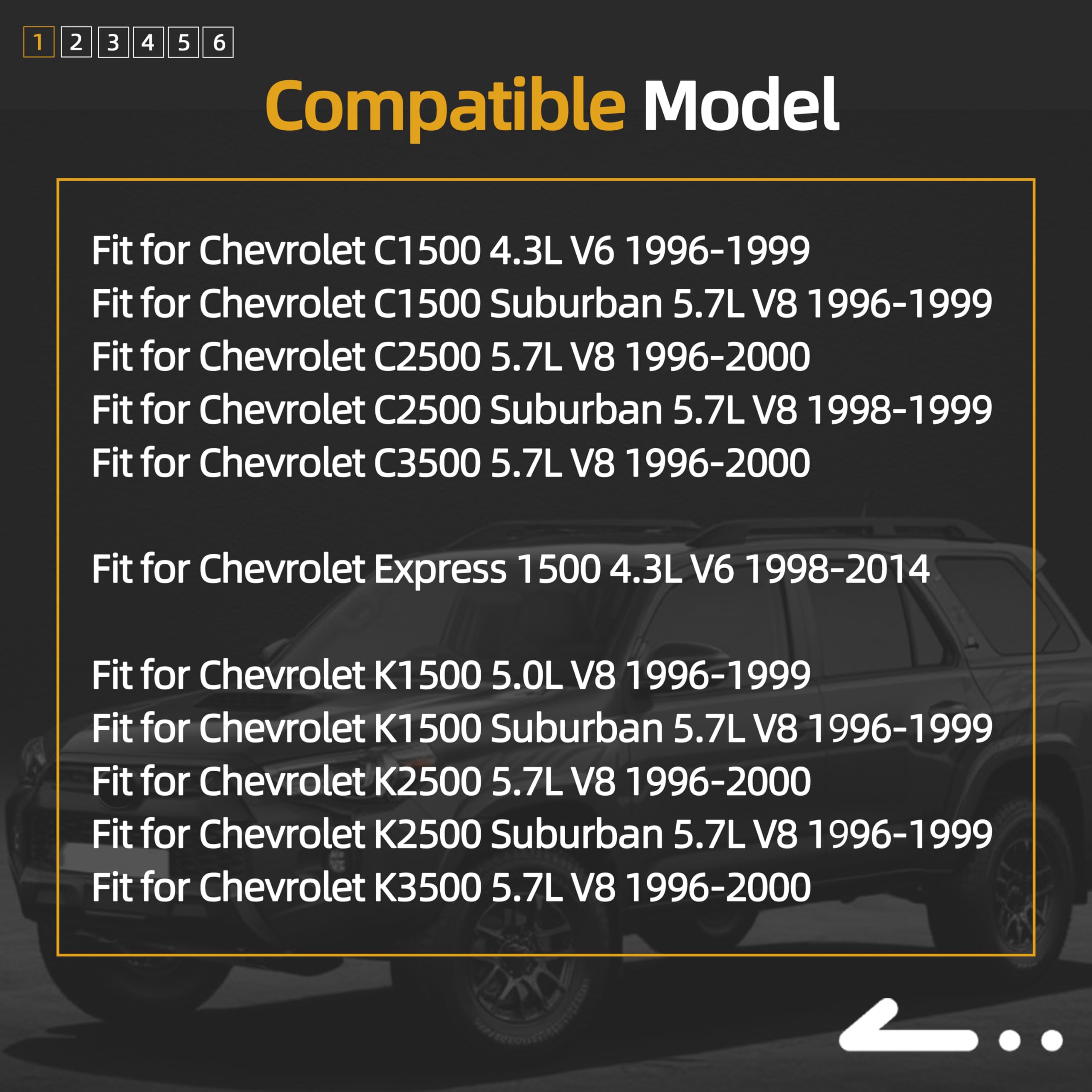 38103 Serpentine Belt Drive Component Kit, for Chevy C1500 C2500 C3500 K1500 K2500 K3500 1996-1999 (4.3L/5.0L/5.7L), Drive Belt