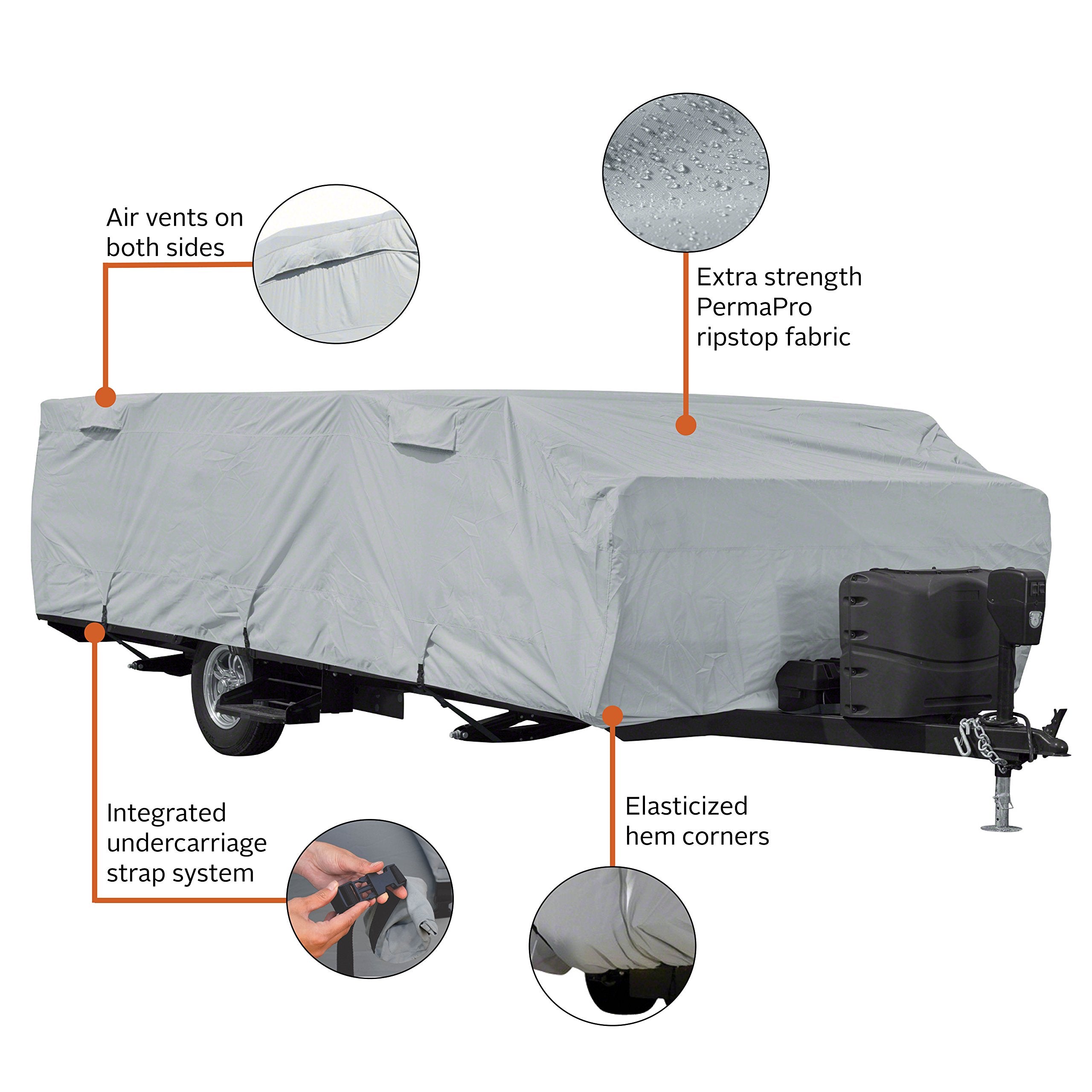 Classic Accessories Over Drive Permapro Folding Camping Trailer Cover, Fits 10'-12'L, Rv Cover, Camper Cover, Travel Trailer Cover
