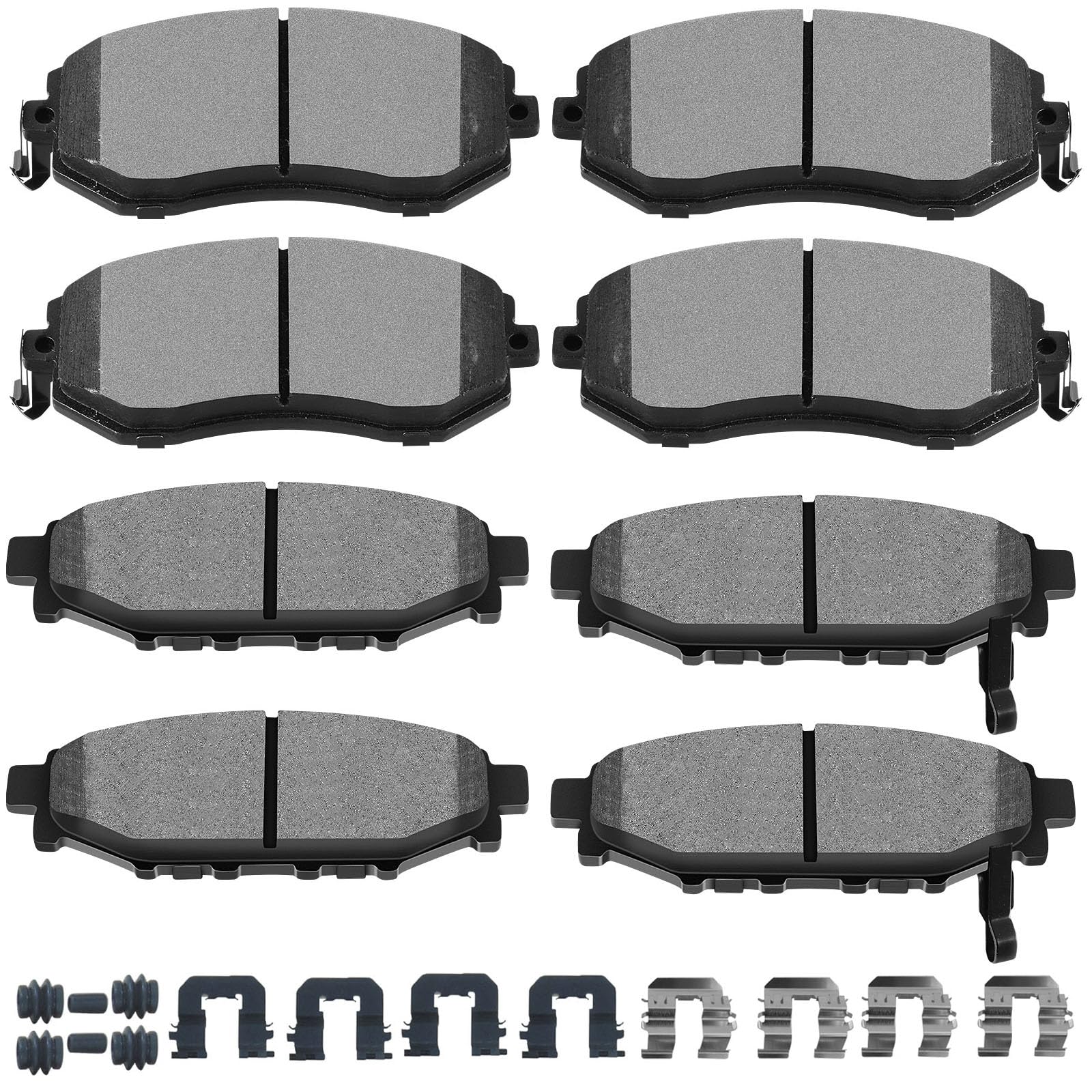 Ceramic Brake Pads Kits,Scitoo 8Pcs Brakes Pads Set Fit For Scion Fr-S,Brz,Crosstrek,Forester,Impreza,Legacy,Outback,Wrx,Xv Cros