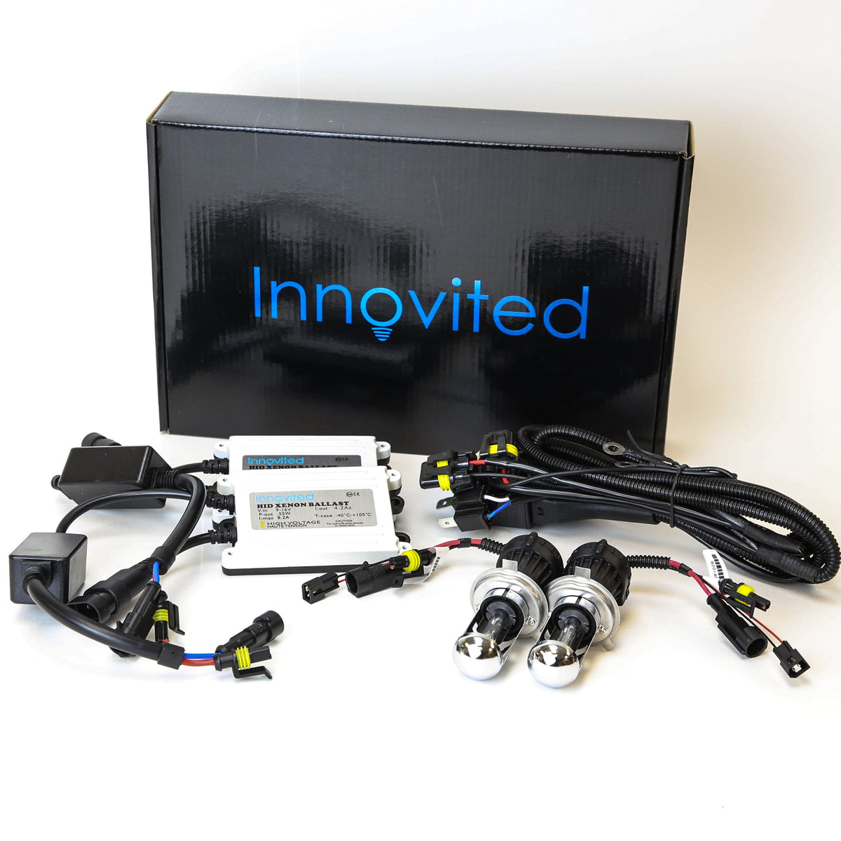 Innovited H4-3 9003 5000K Bi Xenon Hi/Lo Xenon Bulb X 1 Pair Bundle With 2 X 55W Platinum Digital Ballast - Pure White