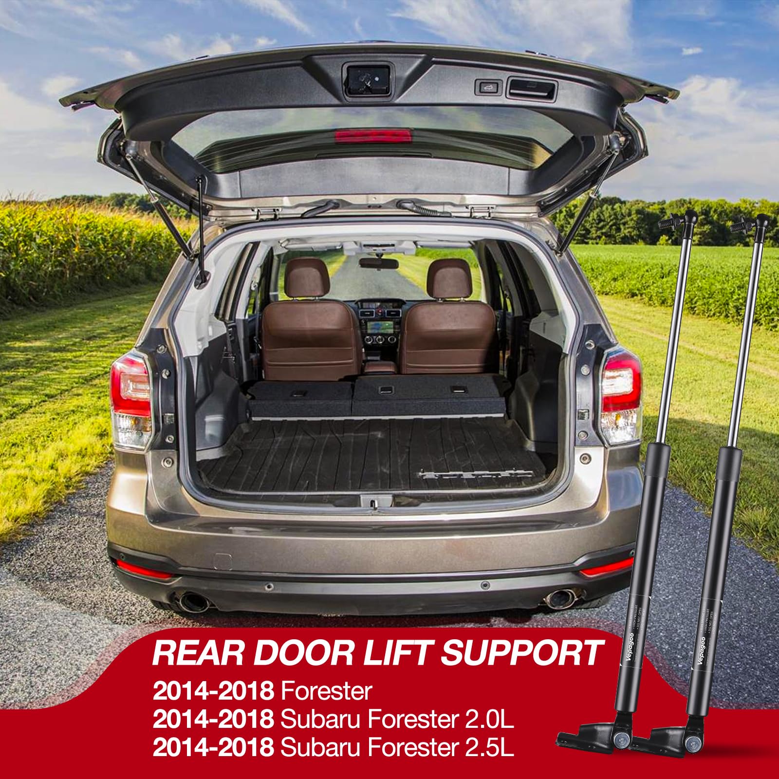 Vepagoo Liftgate Tailgate Rear Door Hatch Struts Compatible With 2014-2018 Subaru Forester 2.0L 2.5L Gas Shock Hatchback Support