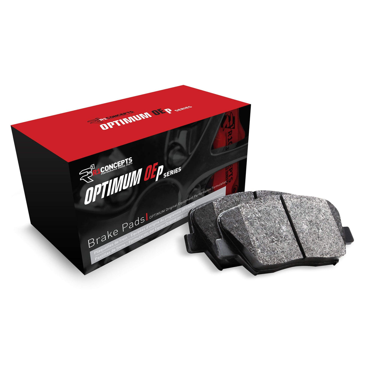 R1 Concepts Rear Optimum Oep Series Brake Pads With Rubber Steel Rubber Shims| Fits 1997-2004 Lotus Esprit, 2005-2011 Lotus Elise, 2006-2011 Lotus Exige, 2008-2011 Tesla Roadster