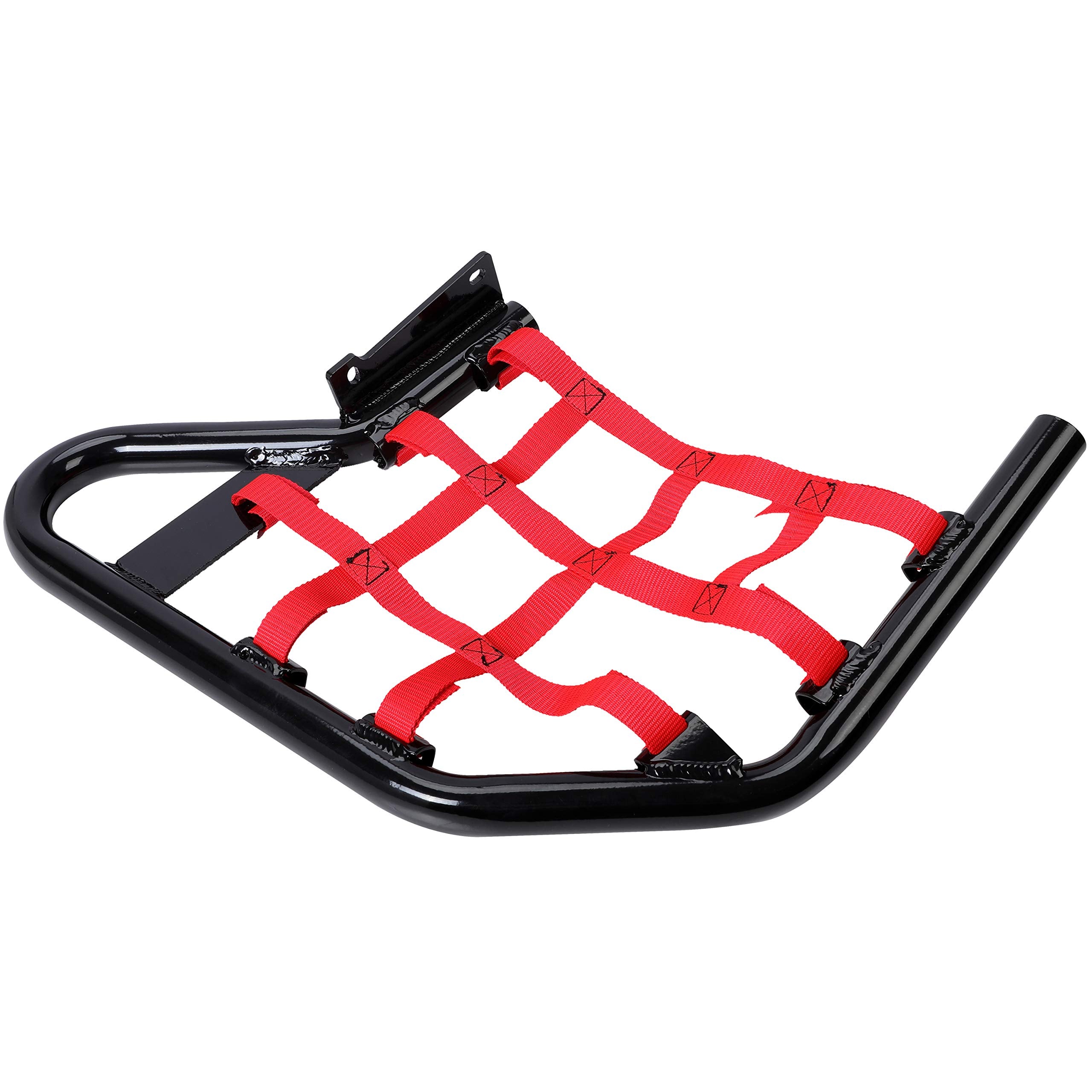 HECASA Nerf Bars Foot Pegs Compatible with All Years Yamaha Raptor 700 YFM 700 YFM700 YFM700R Side Steps Heel Guards(Black Nerf