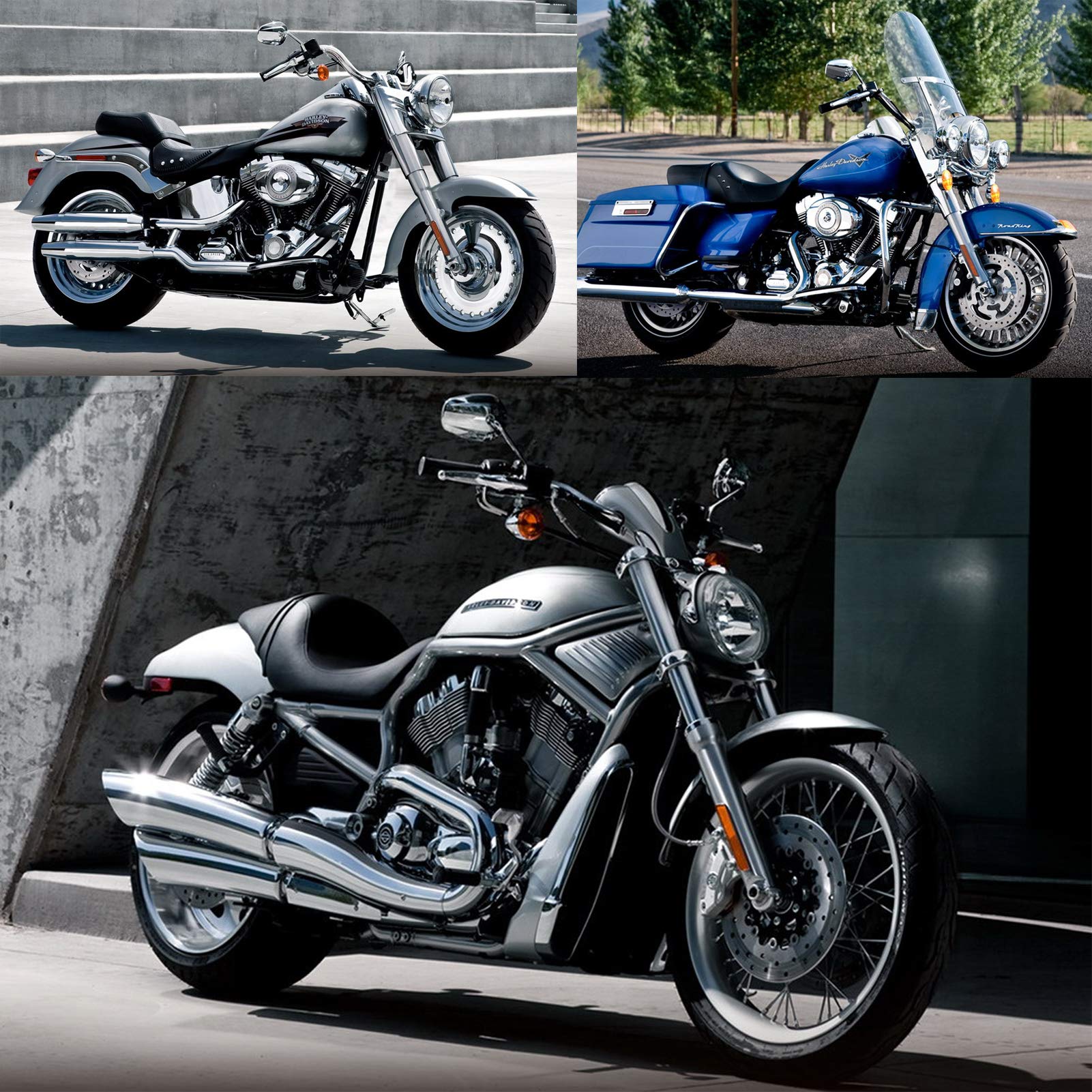 Perfectech 4 Pcs 3 1/4 Touring Oem Flat Black Smoked Turn Signal Lenses+Amber Bulbs For Harley Davidson Electra Glides Road King