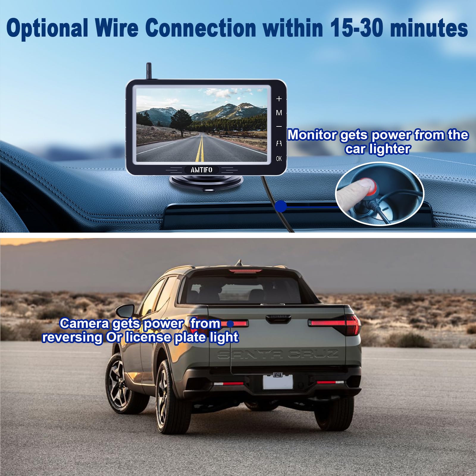 Wireless Backup Camera 5-Inch For Truck: Easy To Install Back Up Camera - Hd 1080P Rear View Camera For Trucks Suvs