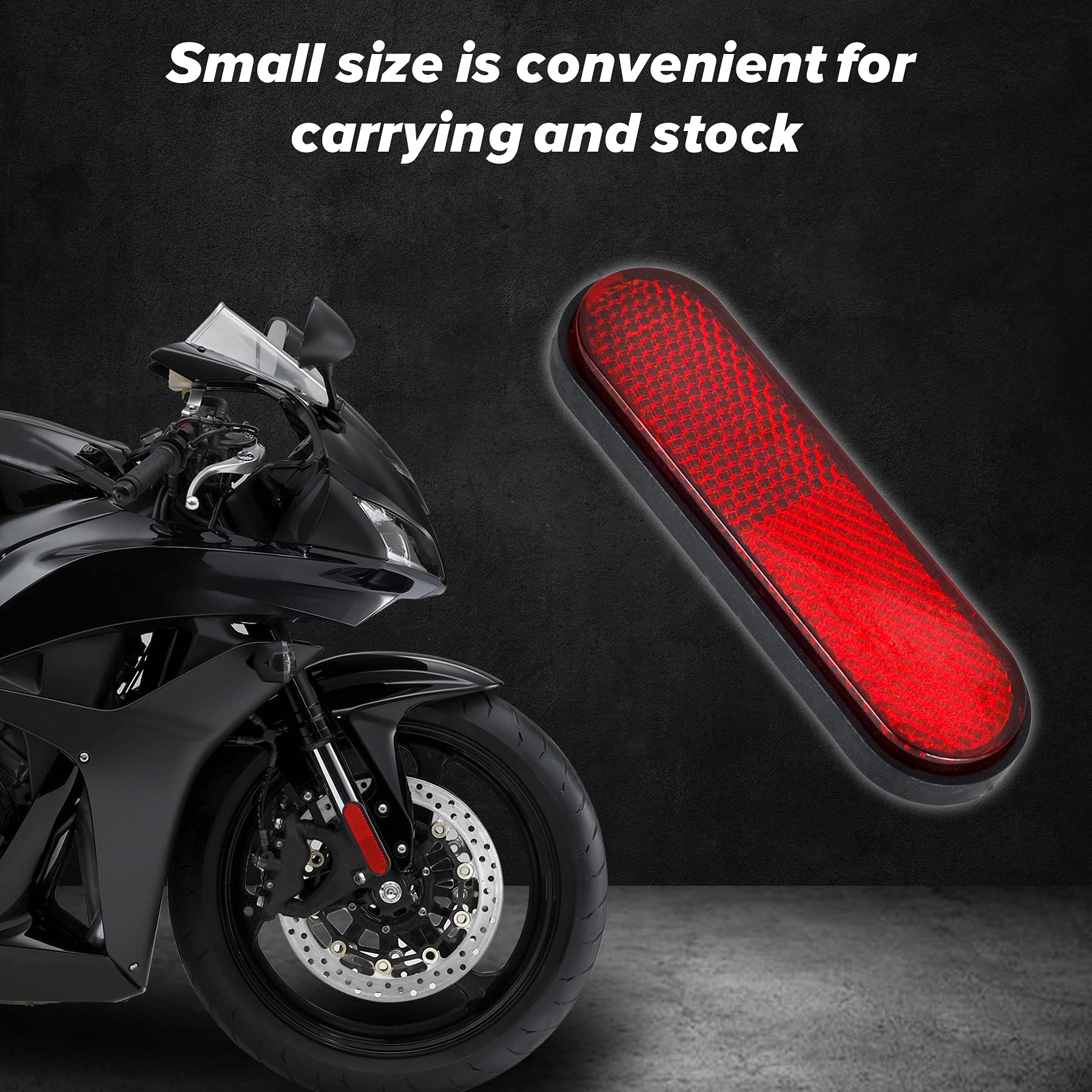 Nthreeauto Red Reflectors Motorcycle Safety Reflector Reflective Sticker Universal Compatible With Bicycle, Bike, Trailer, Cars, Trucks, Boat, Atv, Dirt Bike, Driveway