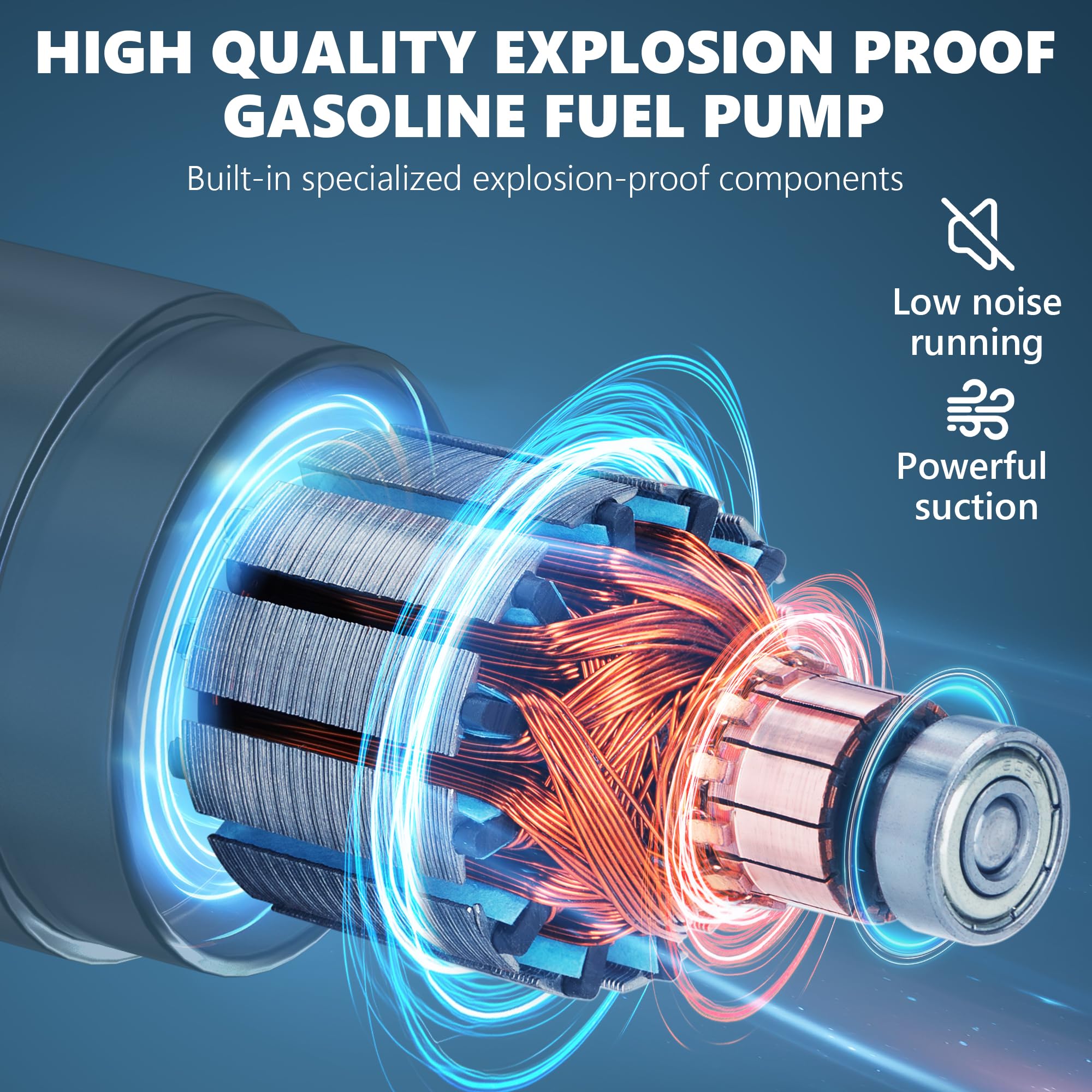 12V Dc Gasoline Fuel Pump Kit, Self-Priming Fuel Transfer Pump, Reversible Pumping, Overheat Protection, Explosion-Proof, Suitab